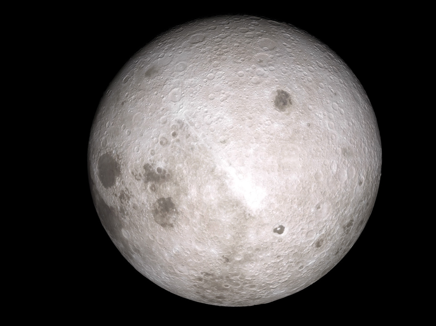 This composite image created with data from the Lunar Reconnaissance Orbiter shows the far side of the moon. A mysterious piece of space junk is set to crash into the far side Friday morning. (NASA)