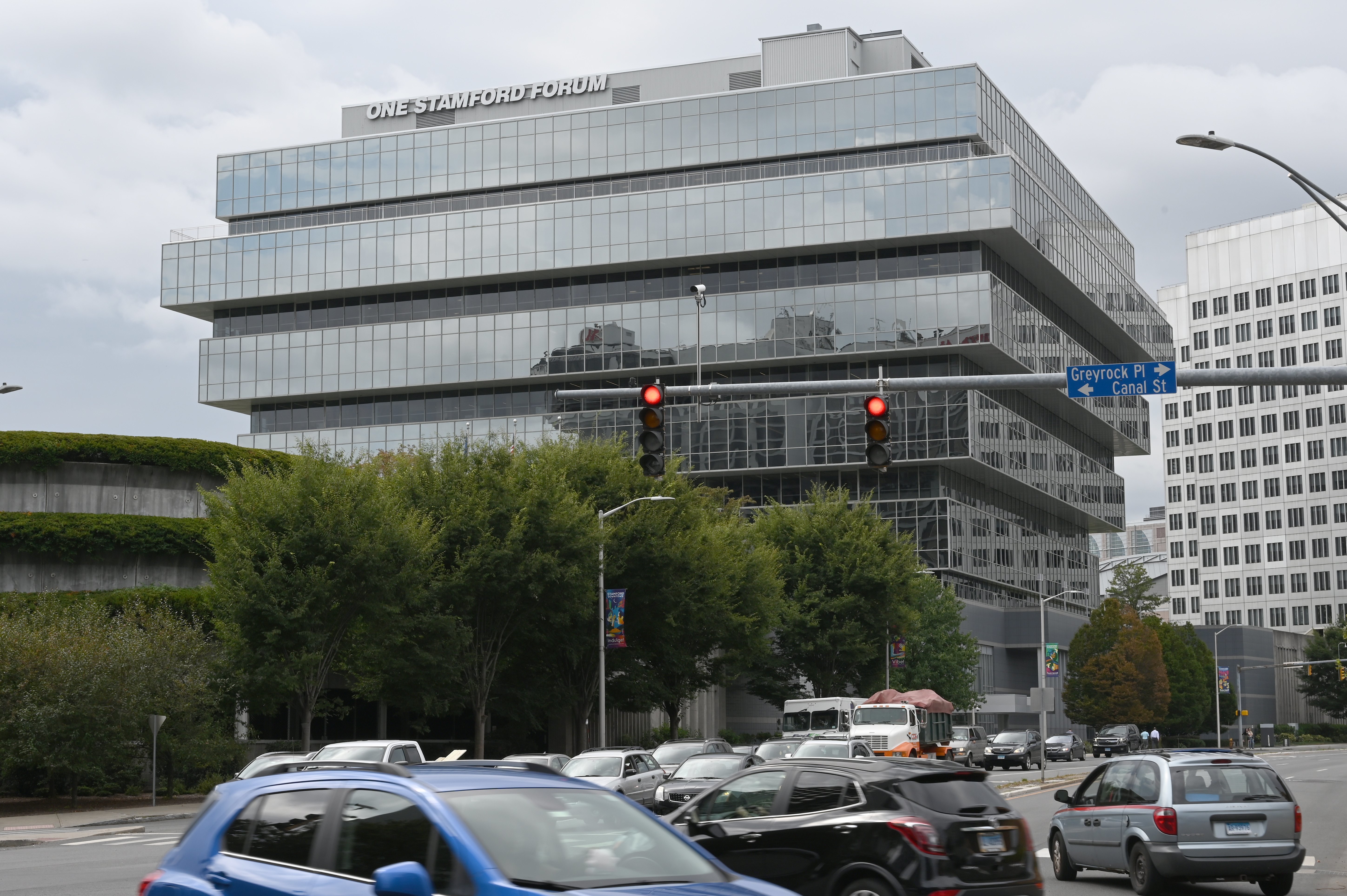 The headquarters of Purdue Pharma LP, the maker of the painkiller OxyContin, are seen in Stamford, Conn. (AFP via Getty Images)