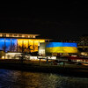 The Kennedy Center and other sites light up their buildings to support Ukraine