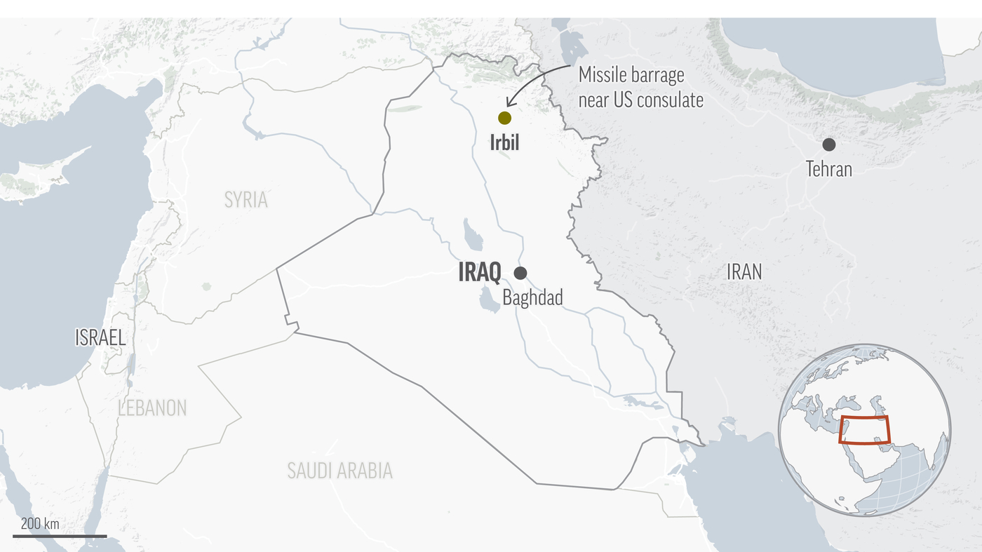 Iran claims responsibility for missile attack on Irbil, Iraq's Kurdish