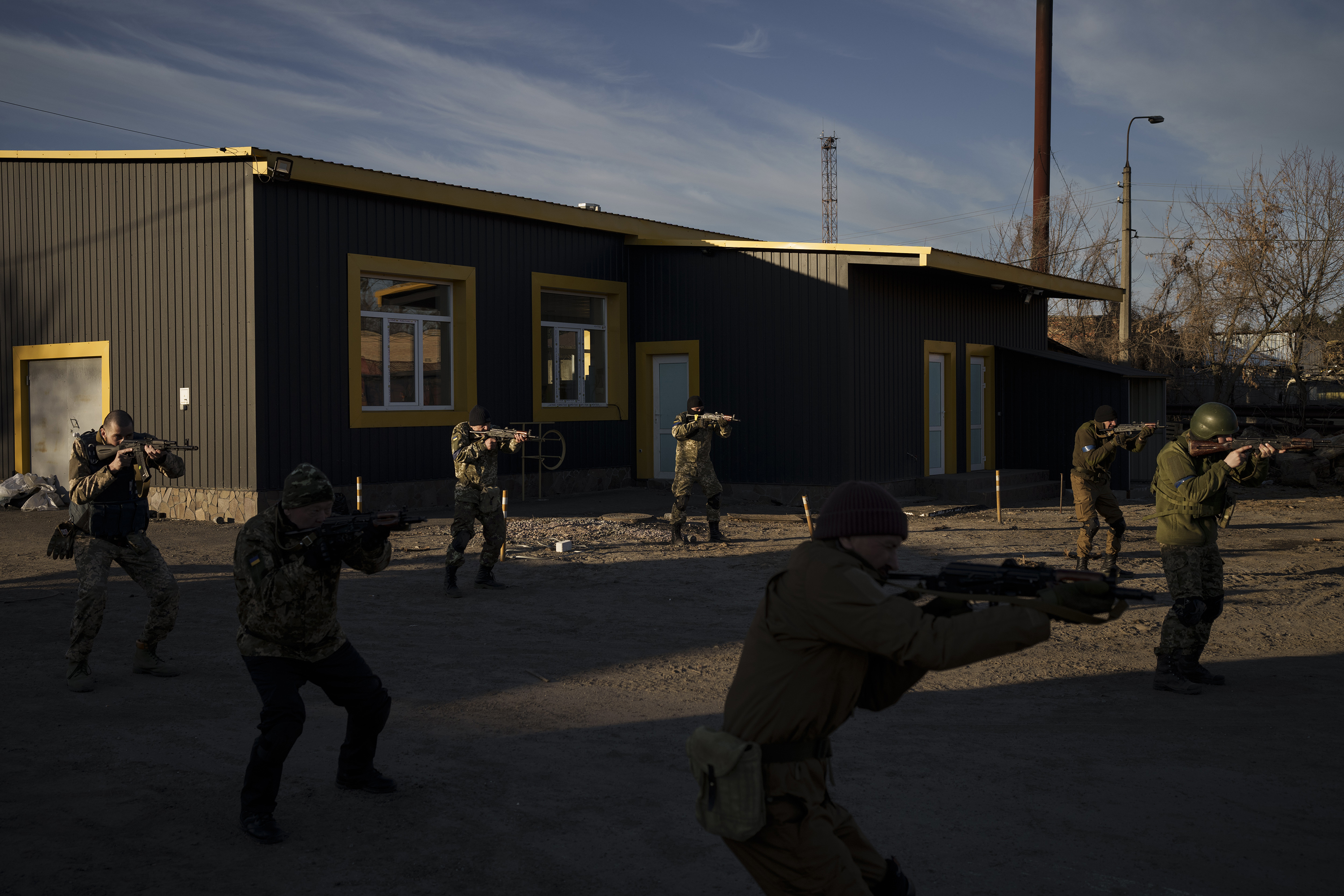 March 21: Volunteers attend a Ukrainian Territorial Defense Forces training camp in Brovary, northeast of Kyiv.