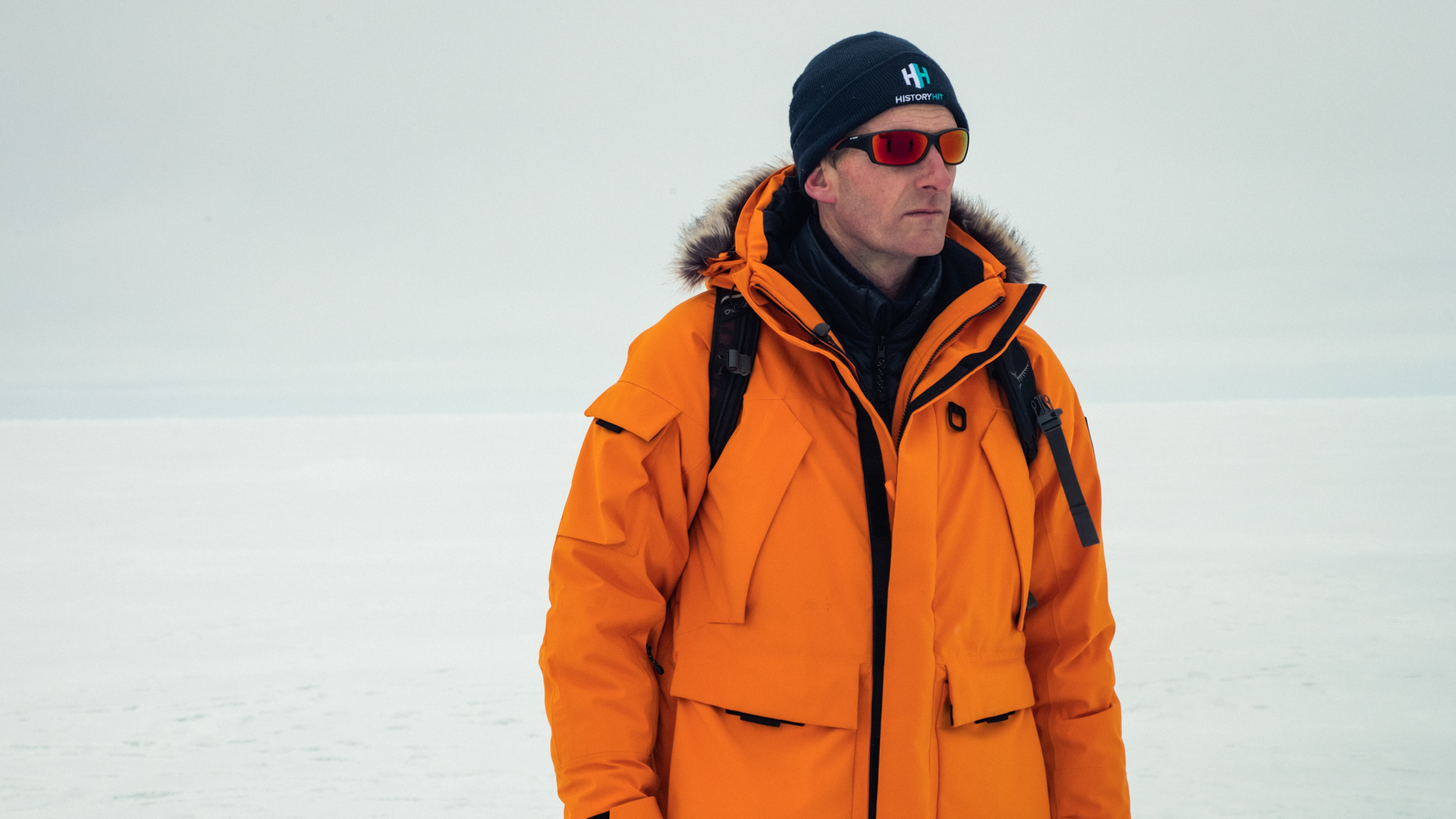 Dan Snow on the Weddell Sea in Antarctica