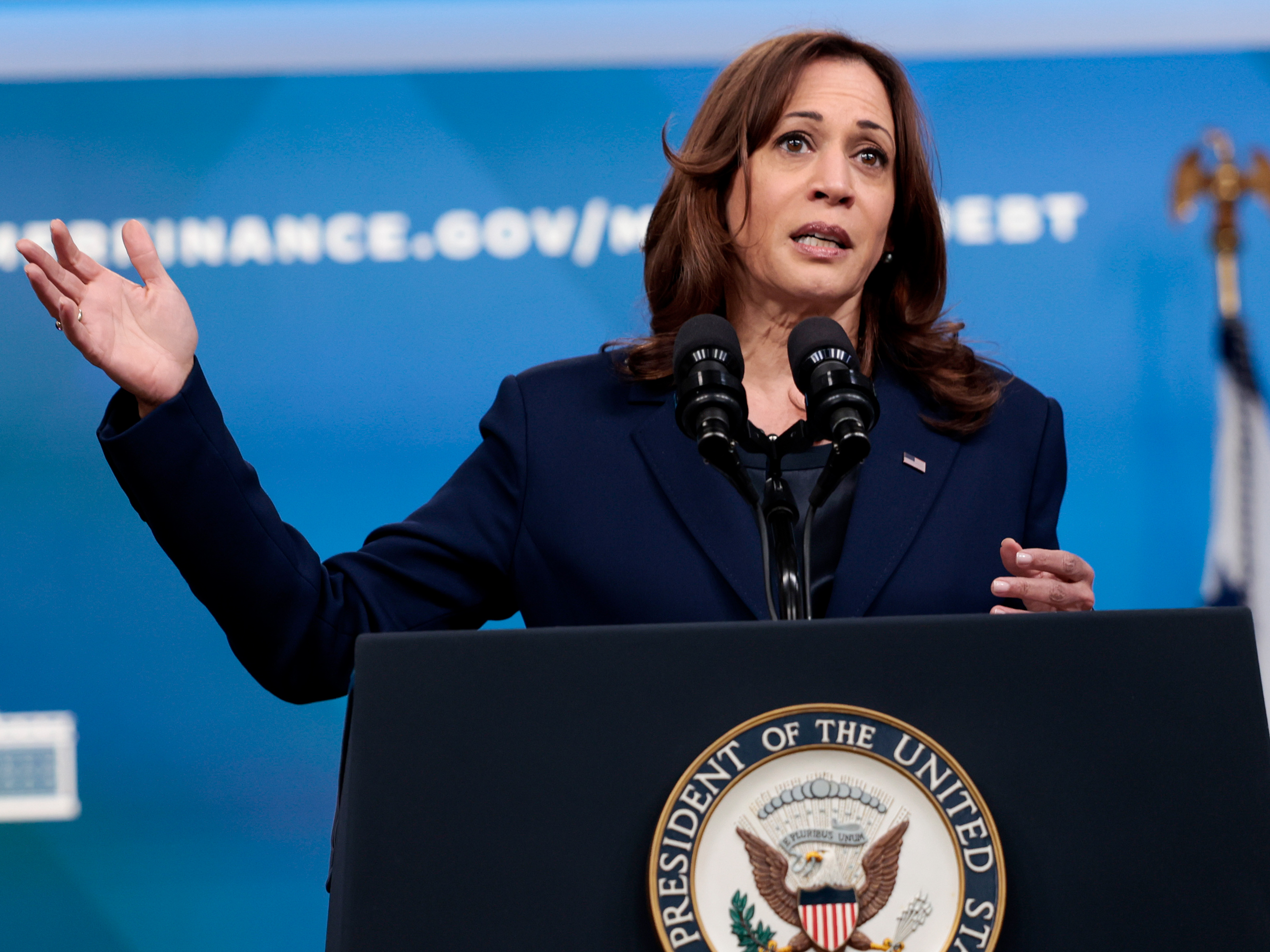 This week Vice President Harris announced new actions the Biden administration is taking to help people in the United States struggling with medical debt. (Getty Images)