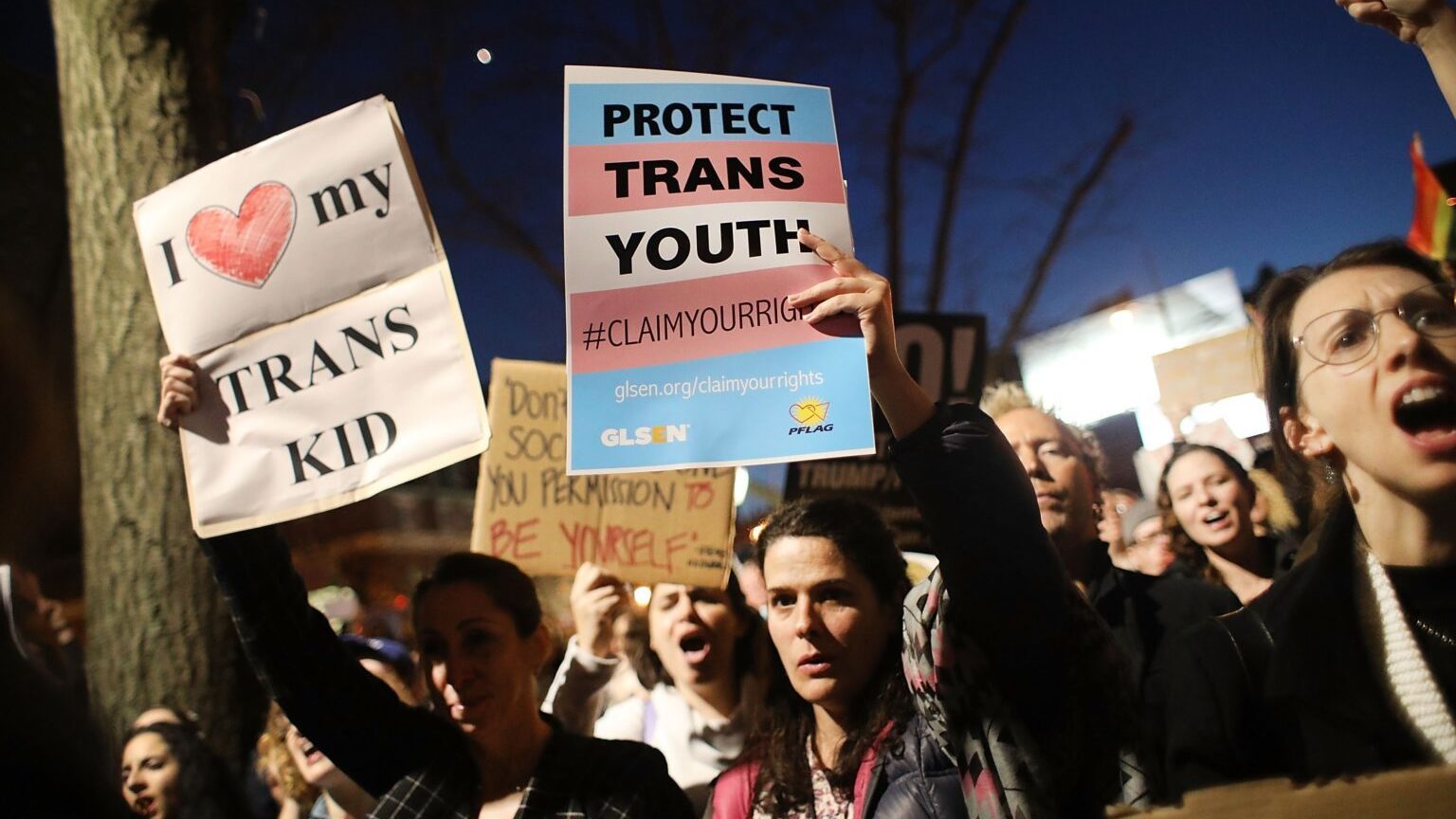 A report found that about a third of transgender youth between the ages of 13 through 17 are at risk of losing access to care that helps them transition. (Getty Images)