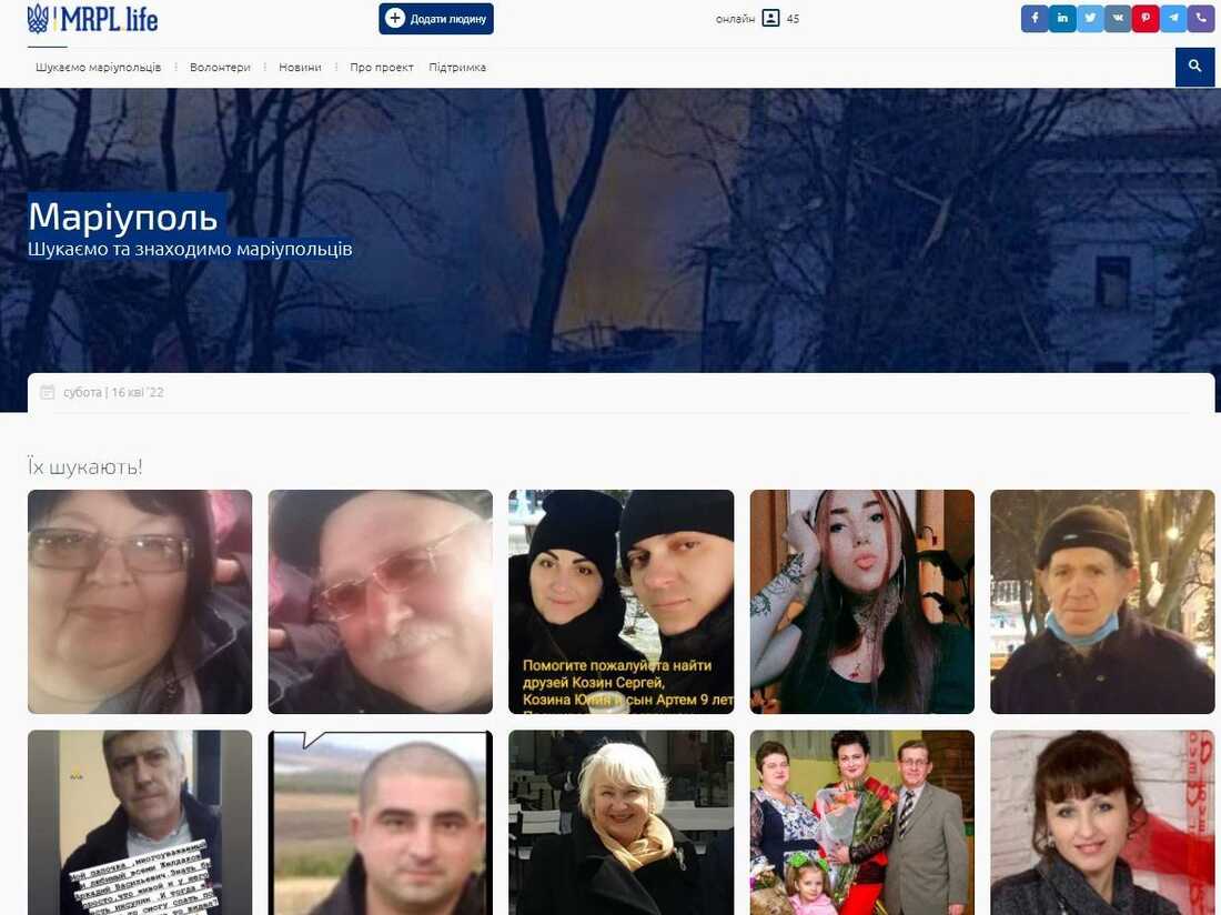 A Mariupol native created a site for residents to find missing