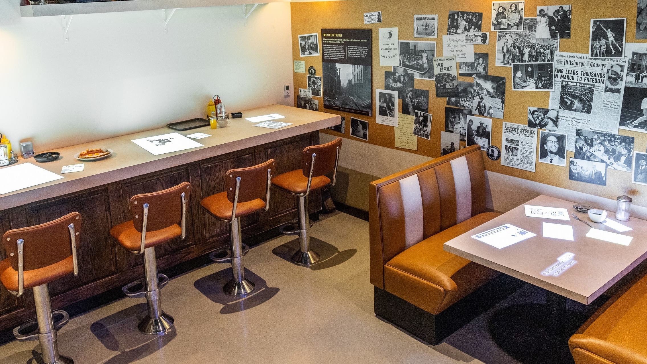 August Wilson often wrote in diners - in the exhibit, visitors can immerse themselves in one the playwright loved.