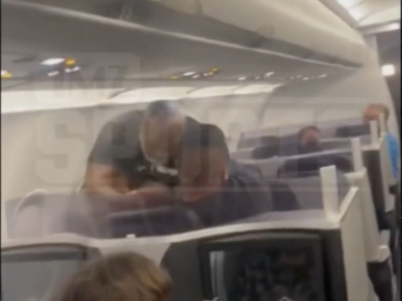 Mike Tyson repeatedly punches a passenger midflight, a video shows