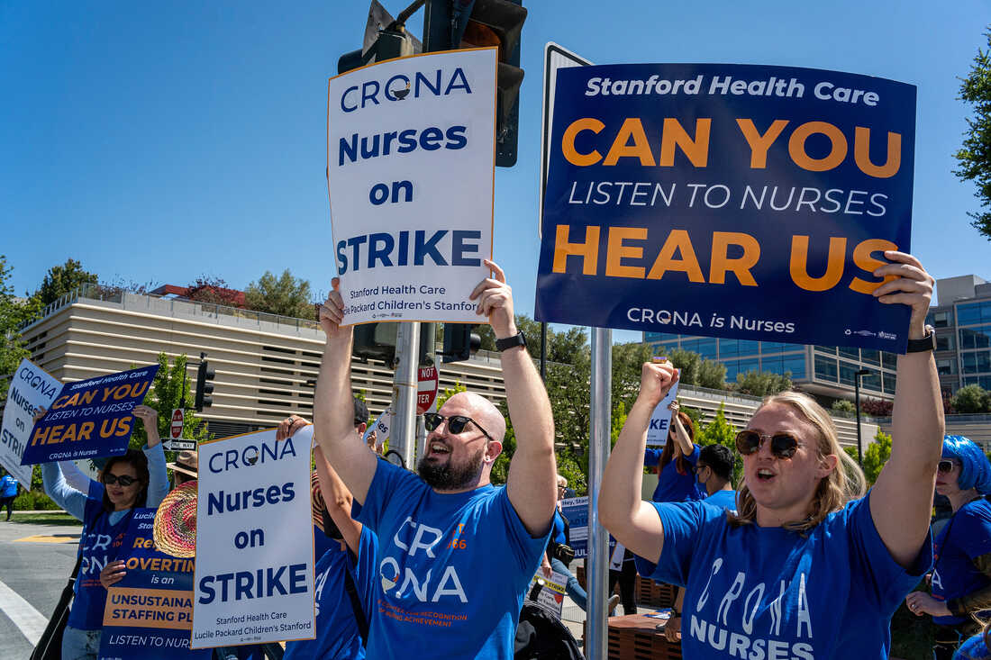 Stanford nurses strike over pay, staffing and mental health NPR