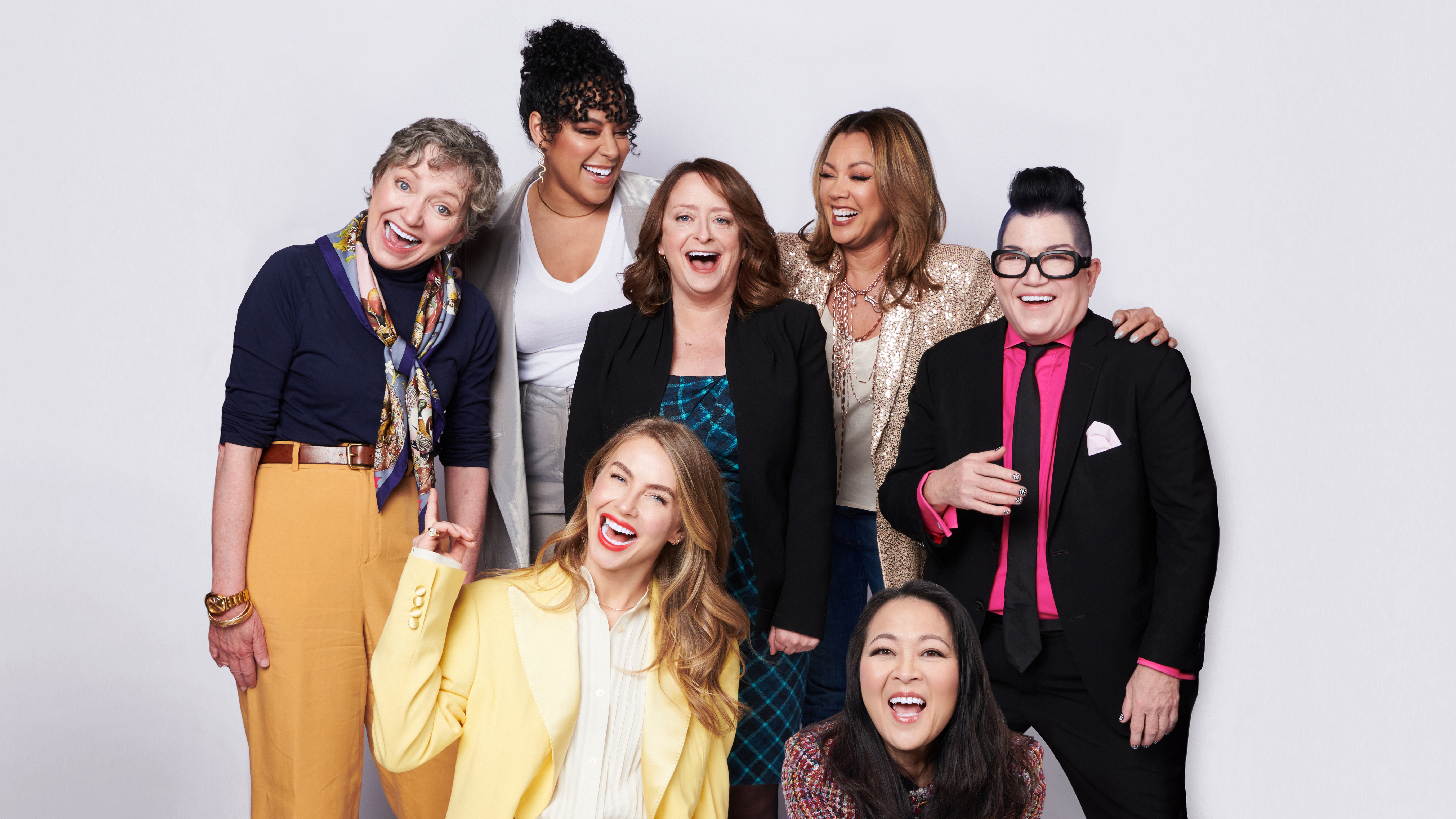 The seven actresses in POTUS, now on Broadway. Julie White (left, top), Lilli Cooper, Rachel Dratch, Vanessa Williams, Lea DeLaria, Julianne Howe (front left), Suzy Nakamura