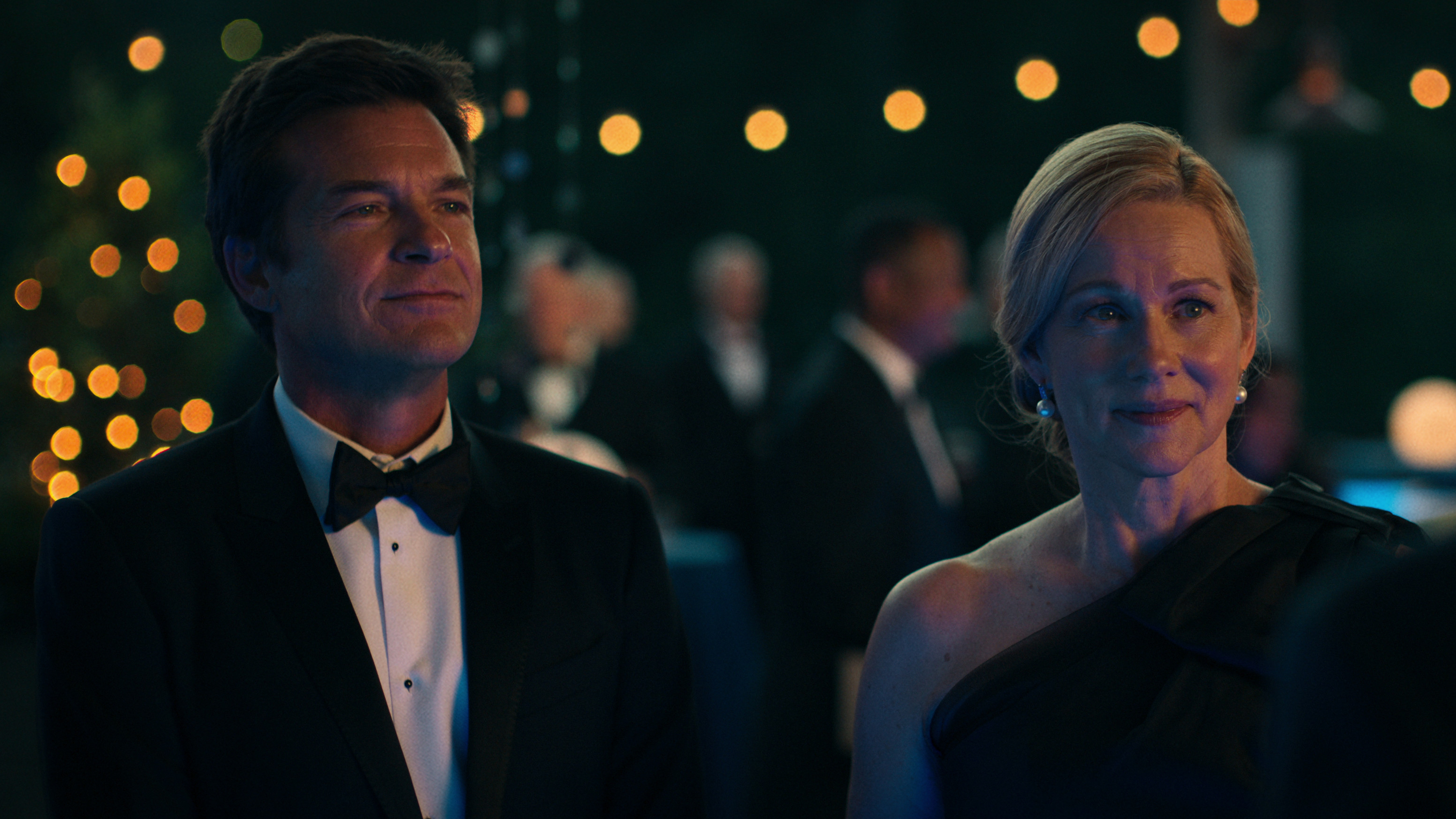 Jason Bateman as Marty Byrde and Laura Linney as Wendy Byrde on the Netflix drama Ozark.