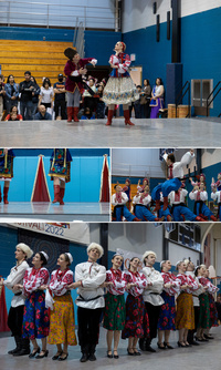 Ukrainian dance ensemble Voloshky performs the
