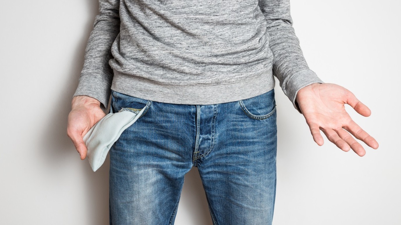 Pockets are empty.