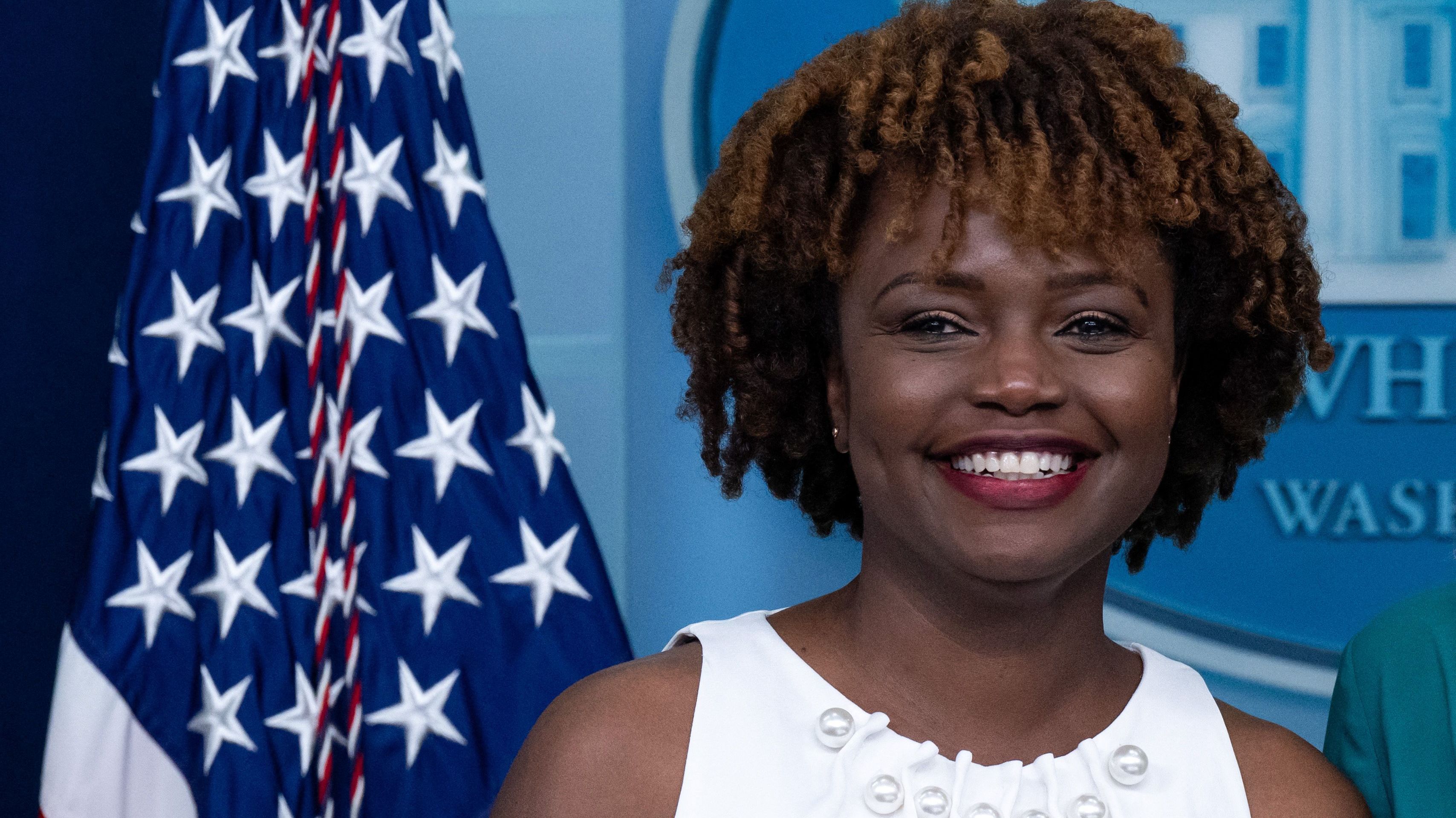 President Biden named Deputy White House Press Secretary Karine Jean-Pierre as the next press secretary, the first Black woman to hold the high-profile post. Jean-Pierre, who will also be the first openly LGBTQ+ person in the role, appeared at Thursday's press briefing.
