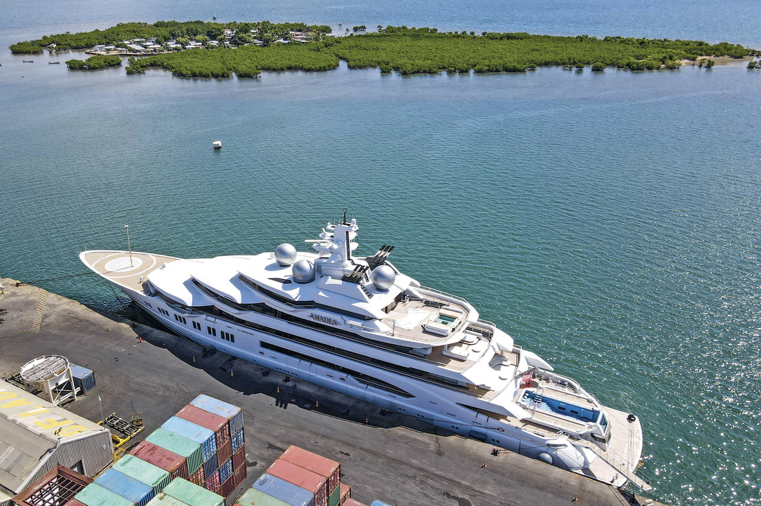 superyacht in fiji