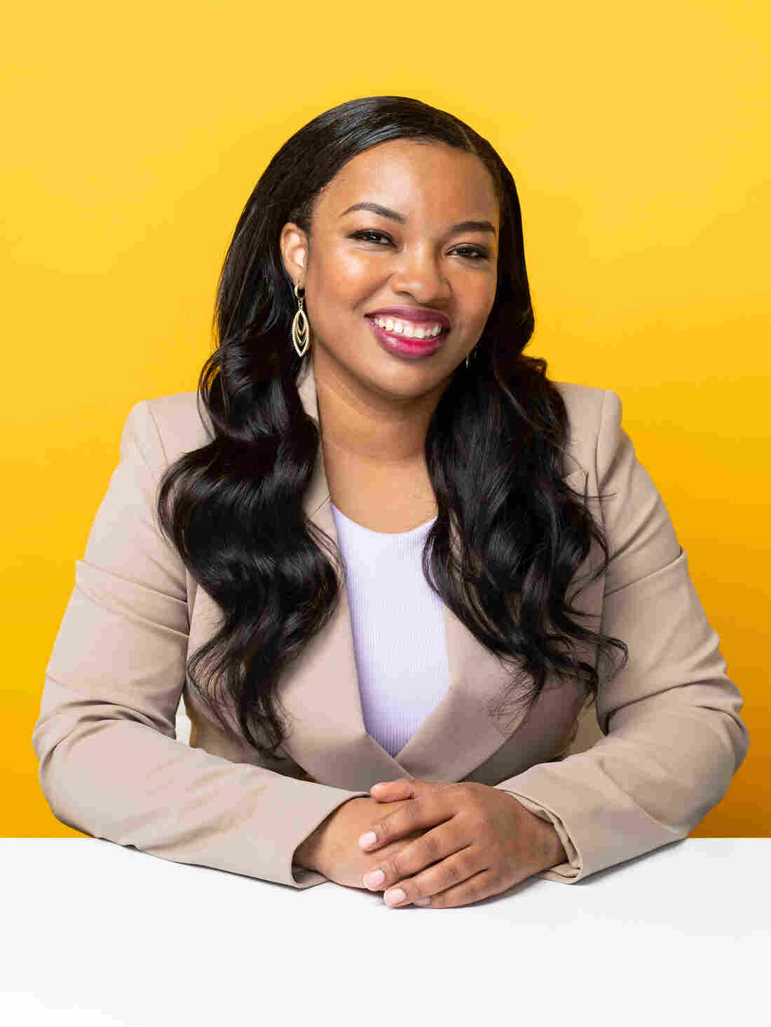 Ayesha Rascoe, photographed for NPR, 2 May 2022, in Washington DC. Photo by Mike Morgan for NPR.