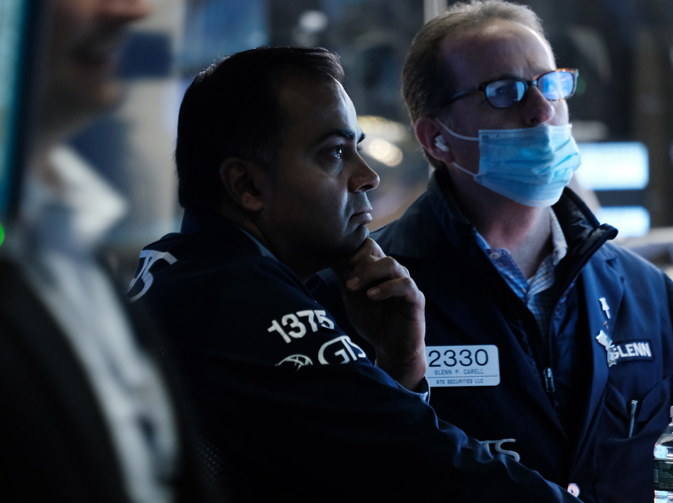 Traders work on the floor of the New York Stock Exchange in New York City on Friday. Stocks slumped again on Monday as fears about inflation are proving hard to tamp down. (Spencer Platt/Getty Images)
