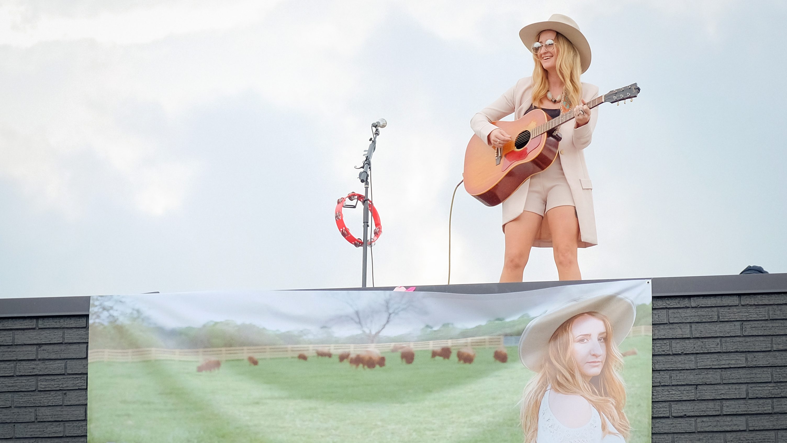 Margo Price, performing on the roof of Third Man Records on Sept. 13, 2018 in Nashville.