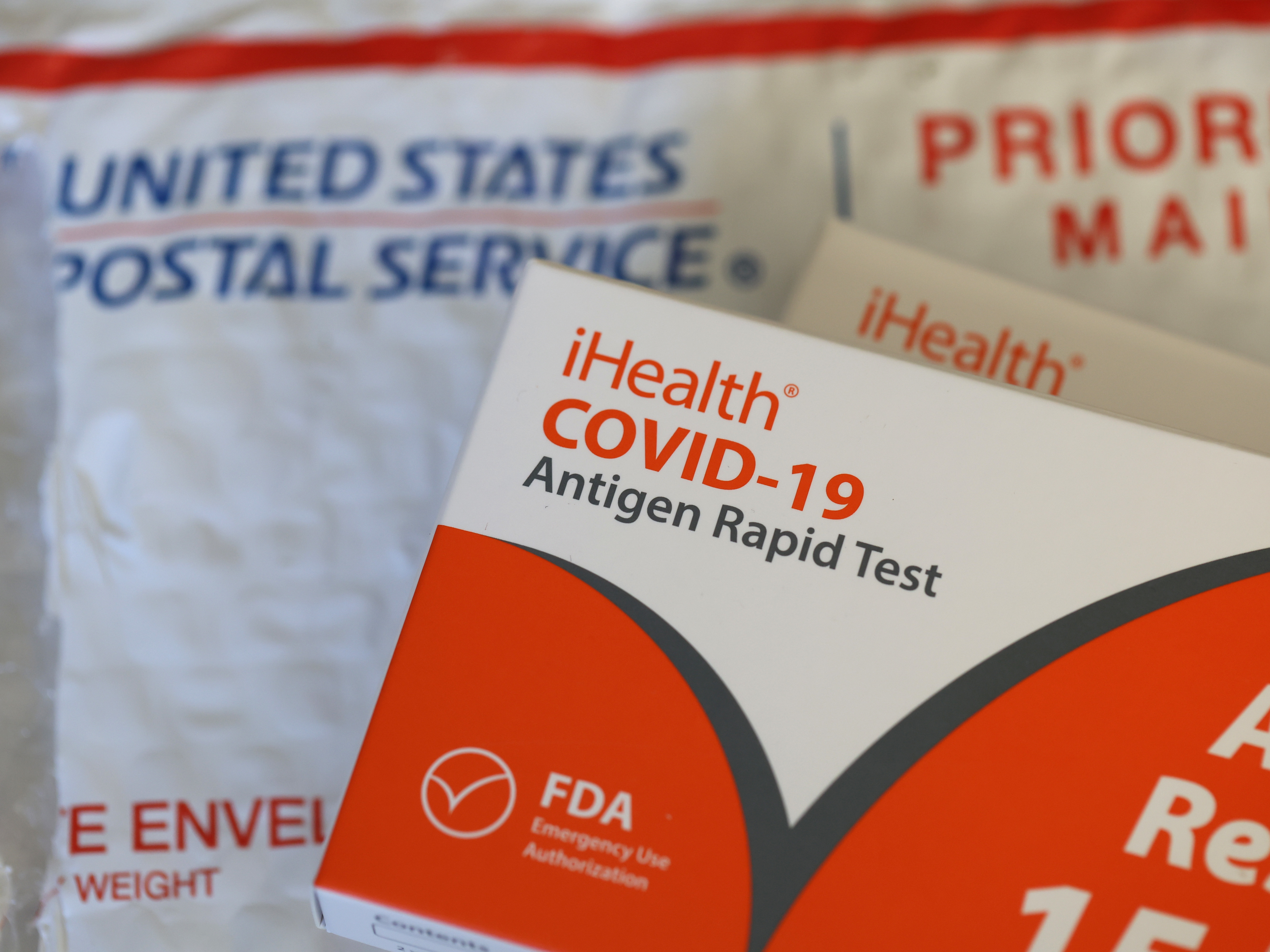 The federal government is sending out a third round of free rapid antigen COVID-19 tests through the U.S. Postal Service. (Getty Images)