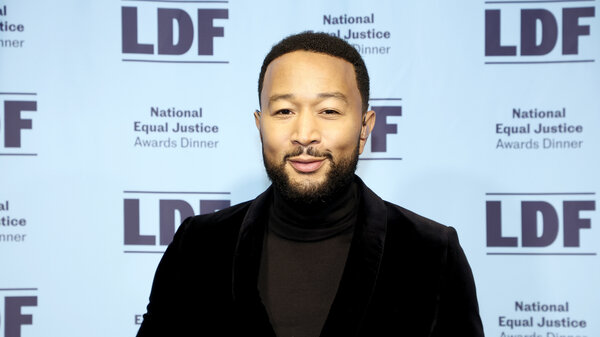 John Legend poses backstage during the LDF 34th National Equal Justice Awards Dinner on May 10, 2022 in New York City.