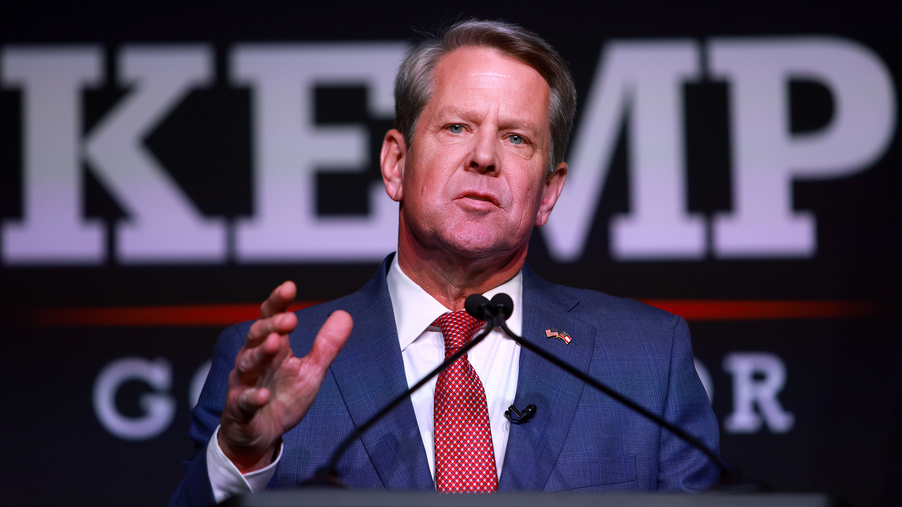 Gov. Brian Kemp trounced Trump-backed former Sen. David Perdue in Georgia's Republican gubernatorial primary. (Getty Images)