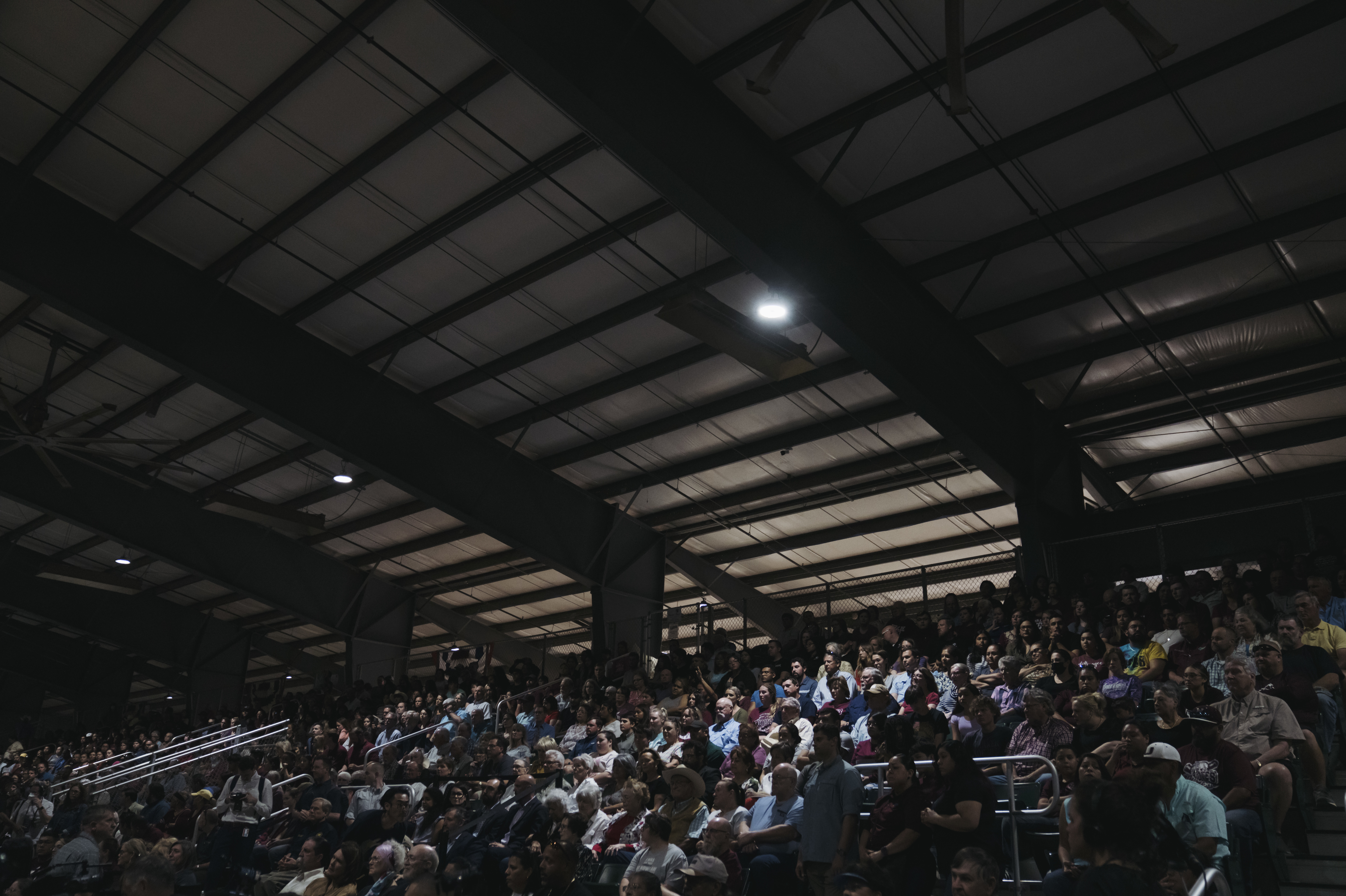 May 25: Residents of Uvalde, Texas, attend a vigil for victims of the Robb Elementary School mass shooting Tuesday.