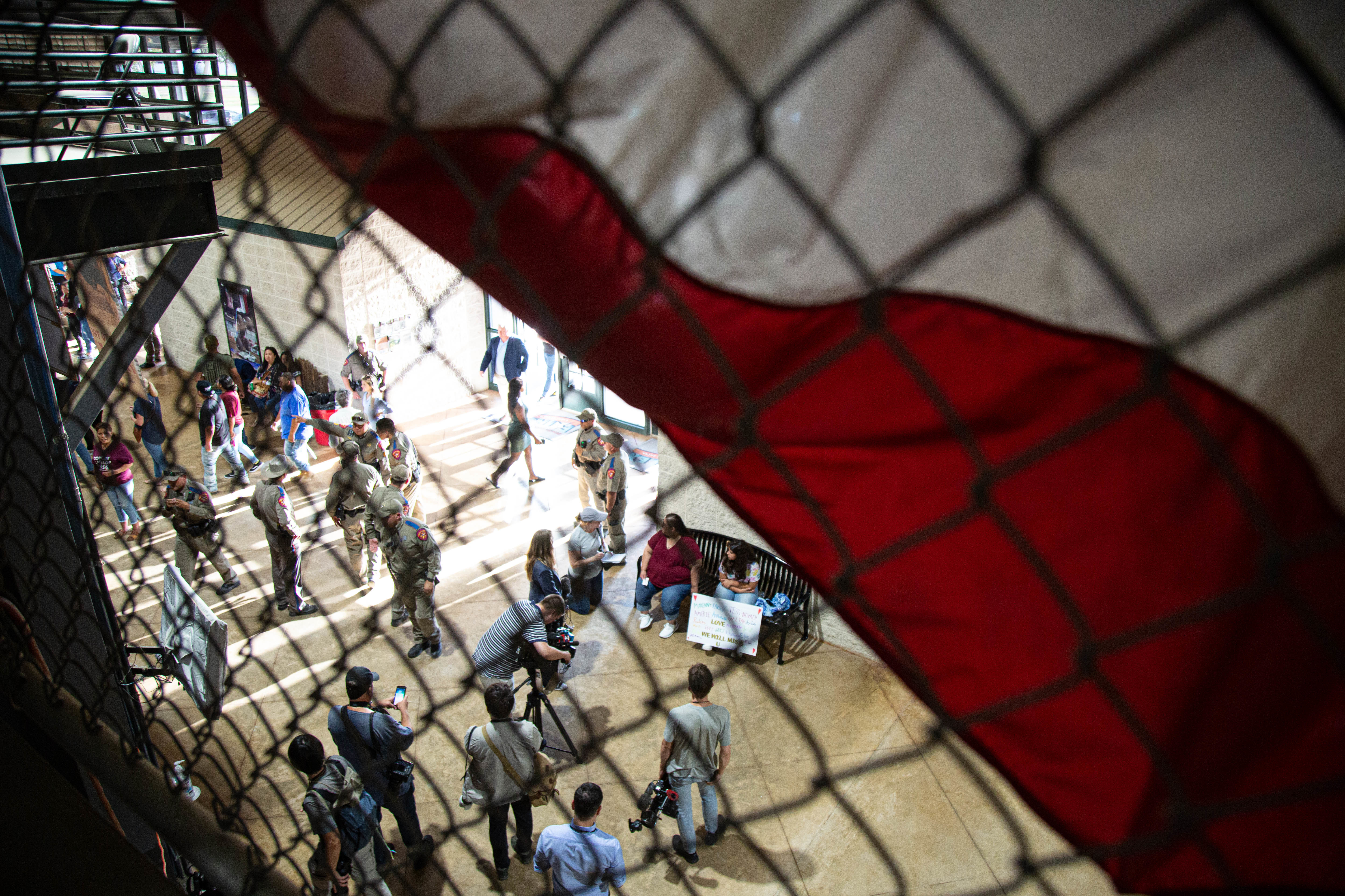 May 25: Hundreds of people gathered at a vigil for the 19 students and two adults killed in the mass shooting at Robb Elementary School on Tuesday.