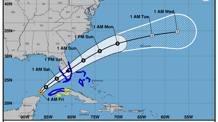 Parts of Florida are under a tropical storm warning