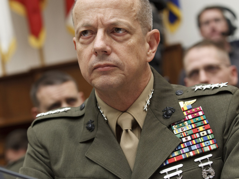Marine Gen. John Allen, the former top U.S. commander in Afghanistan, testifies on Capitol Hill on March 20, 2012. (J. Scott Applewhite/AP)