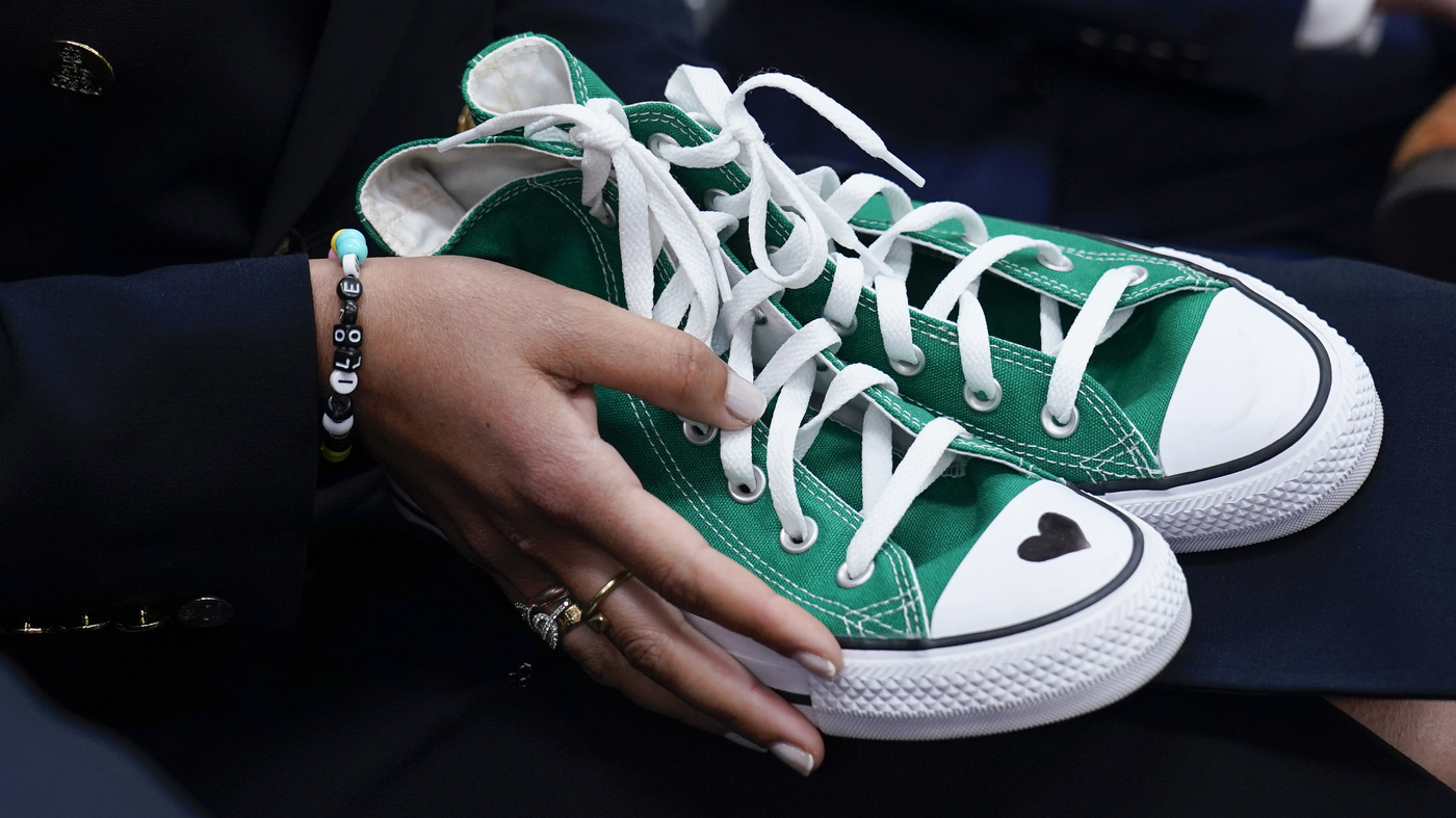 The story of a Uvalde victim's green shoes captures the White House's attention