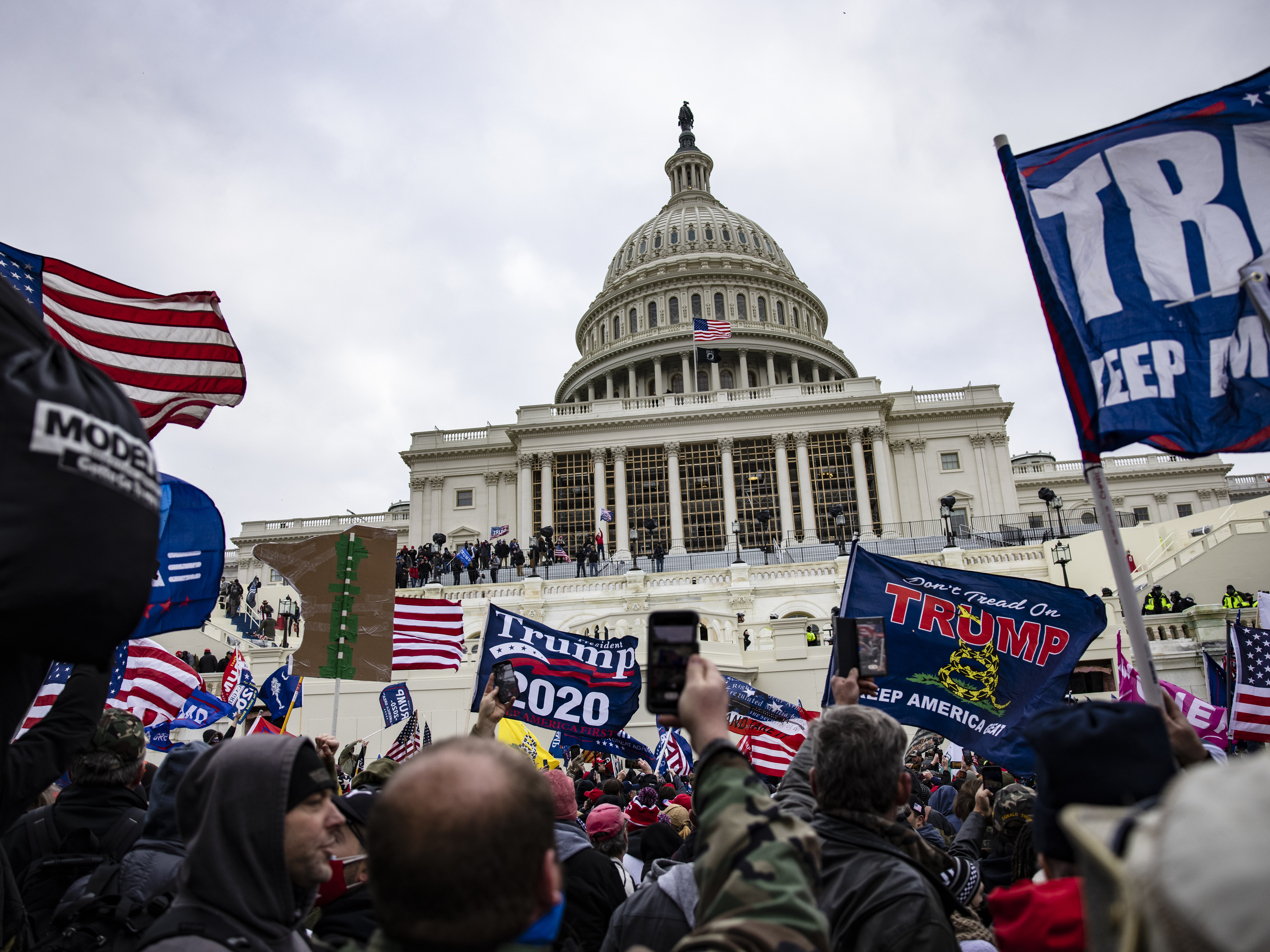 Pro-Trump supporters storm the U.S. Capitol following a rally with President Donald Trump on Jan. 6, 2021, in Washington, D.C. They later went on to break in and attempt to stop the certification of the 2020 presidential election results. (Getty Images)