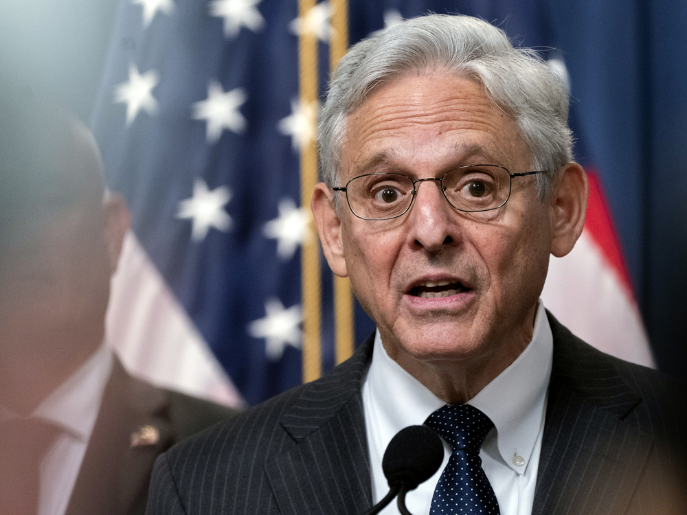 Attorney General Merrick Garland attends a news conference at the Department of Justice, Monday, June 13, 2022 in Washington. (AP)