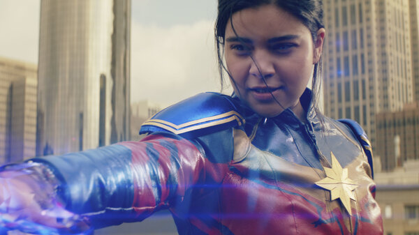 Iman Vellani headlines Ms. Marvel, based on Marvel's first Muslim superhero to headline her own comic.