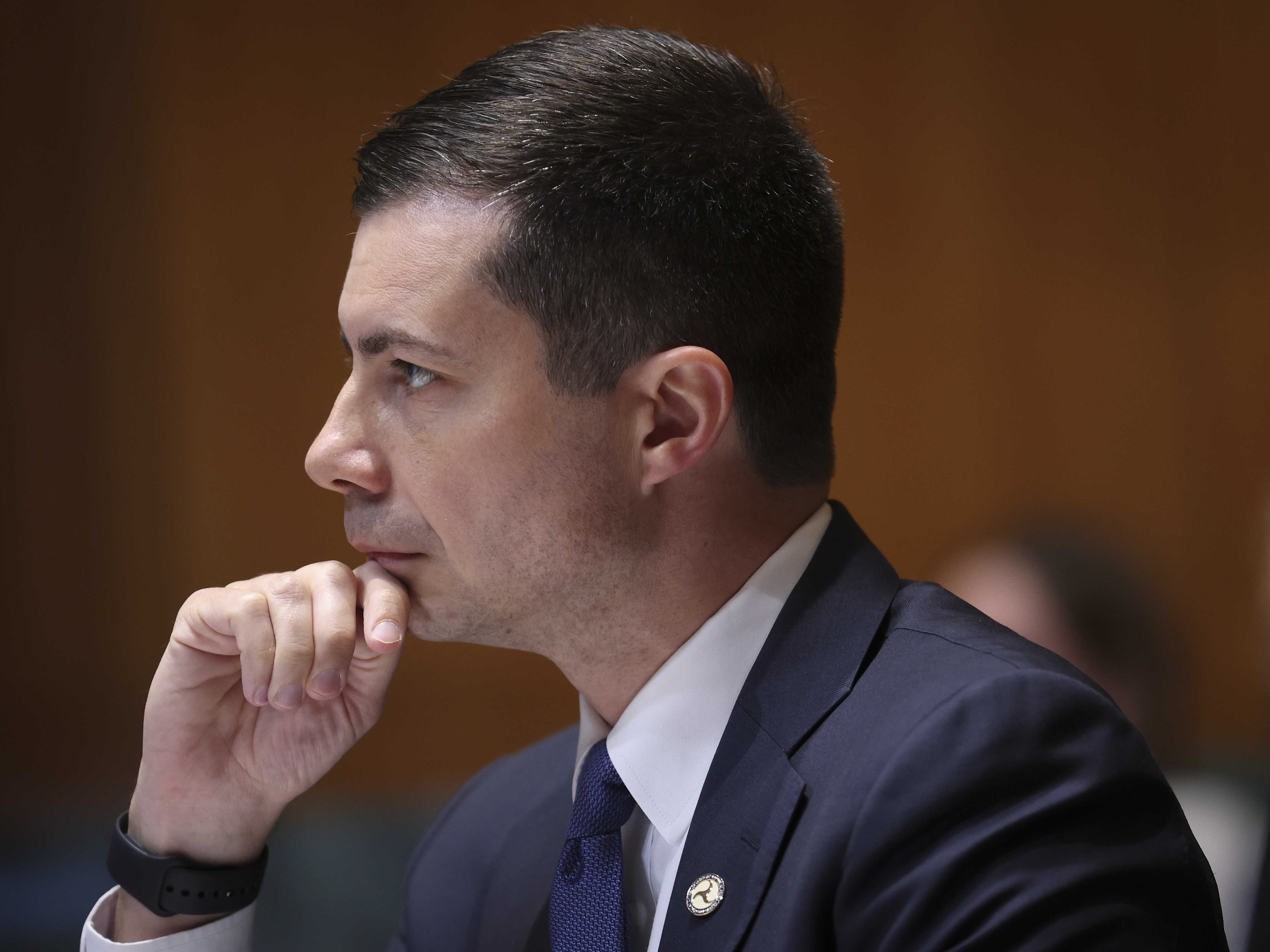 Transportation Secretary Pete Buttigieg on April 28 in Washington, DC. (Getty Images)