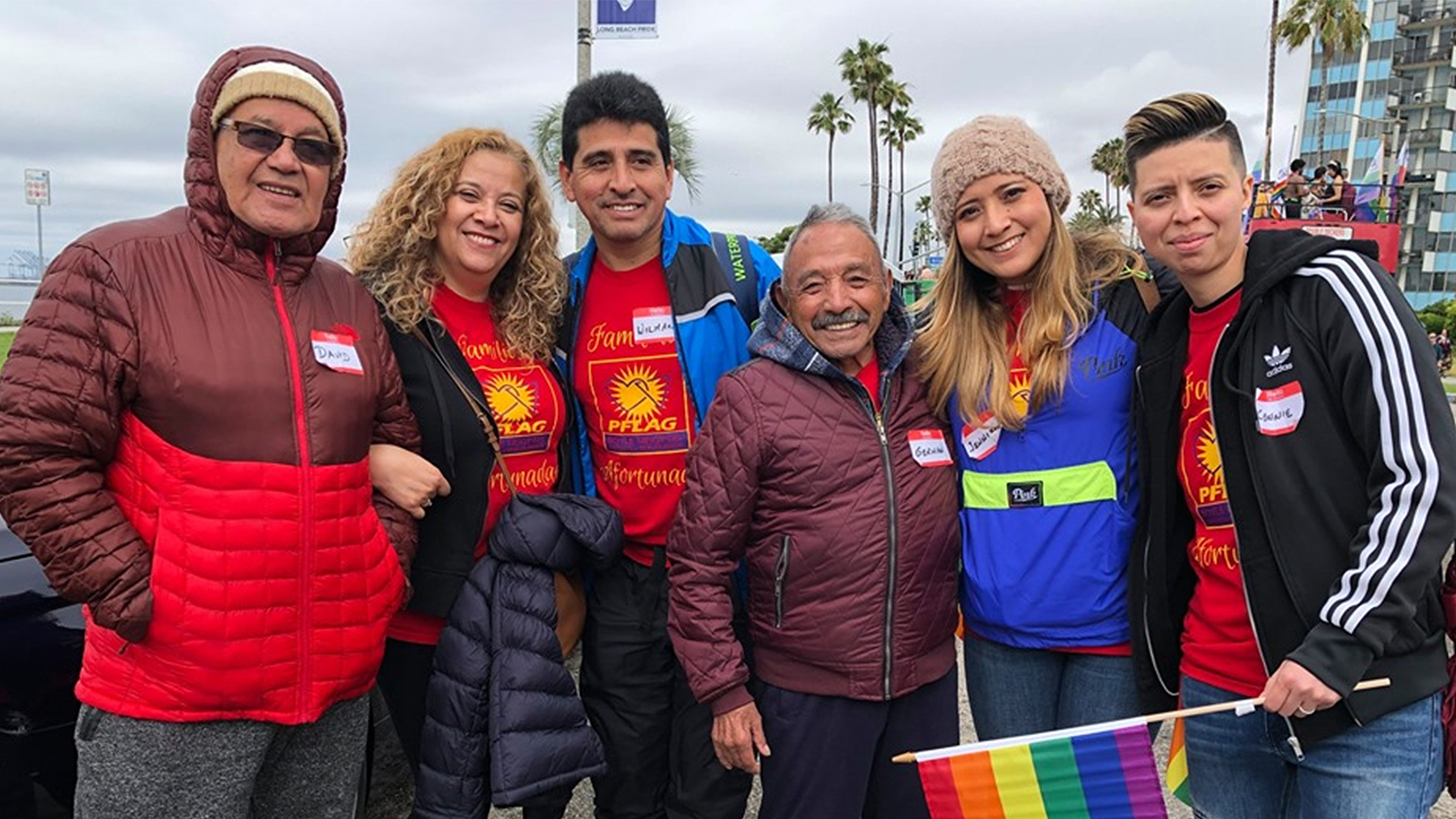 PFLAG En Español members celebrate Pride in Los Angeles.