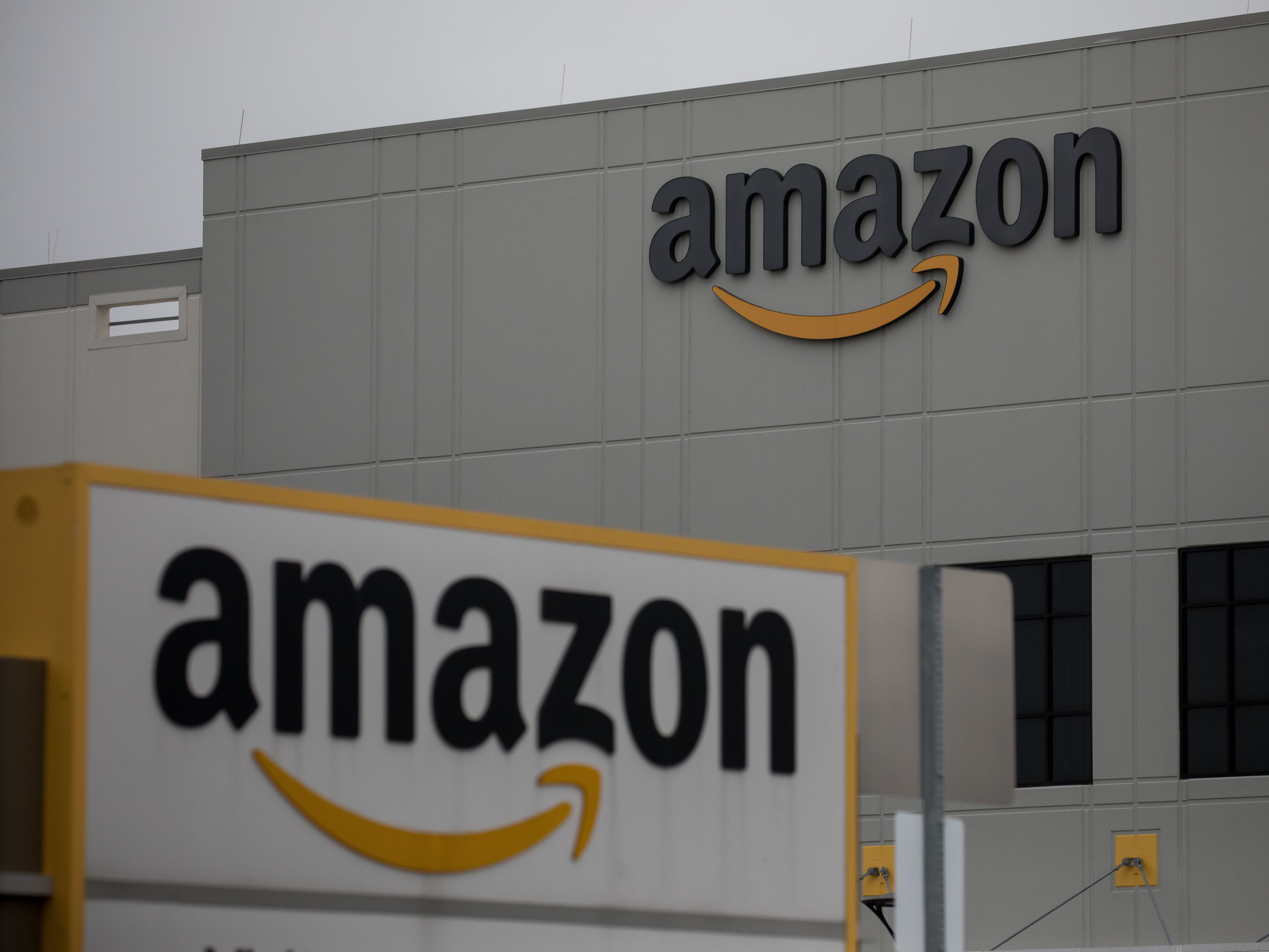 Workers at an Amazon warehouse on Staten Island voted in March 2022 to join the Amazon Labor Union. Amazon is presenting its objections to the election before a National Labor Relations Board hearing being conducted over Zoom. (Bloomberg via Getty Images)