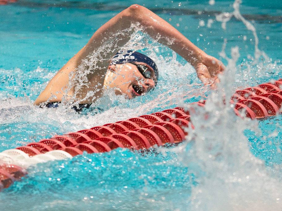 University of Pennsylvania swimmer Lia Thomas at the 2022 Ivy League Women's Swimming and Diving Championships in February. Thomas, a transgender woman, has been at the center of the debate around transgender athletes. (Getty Images)