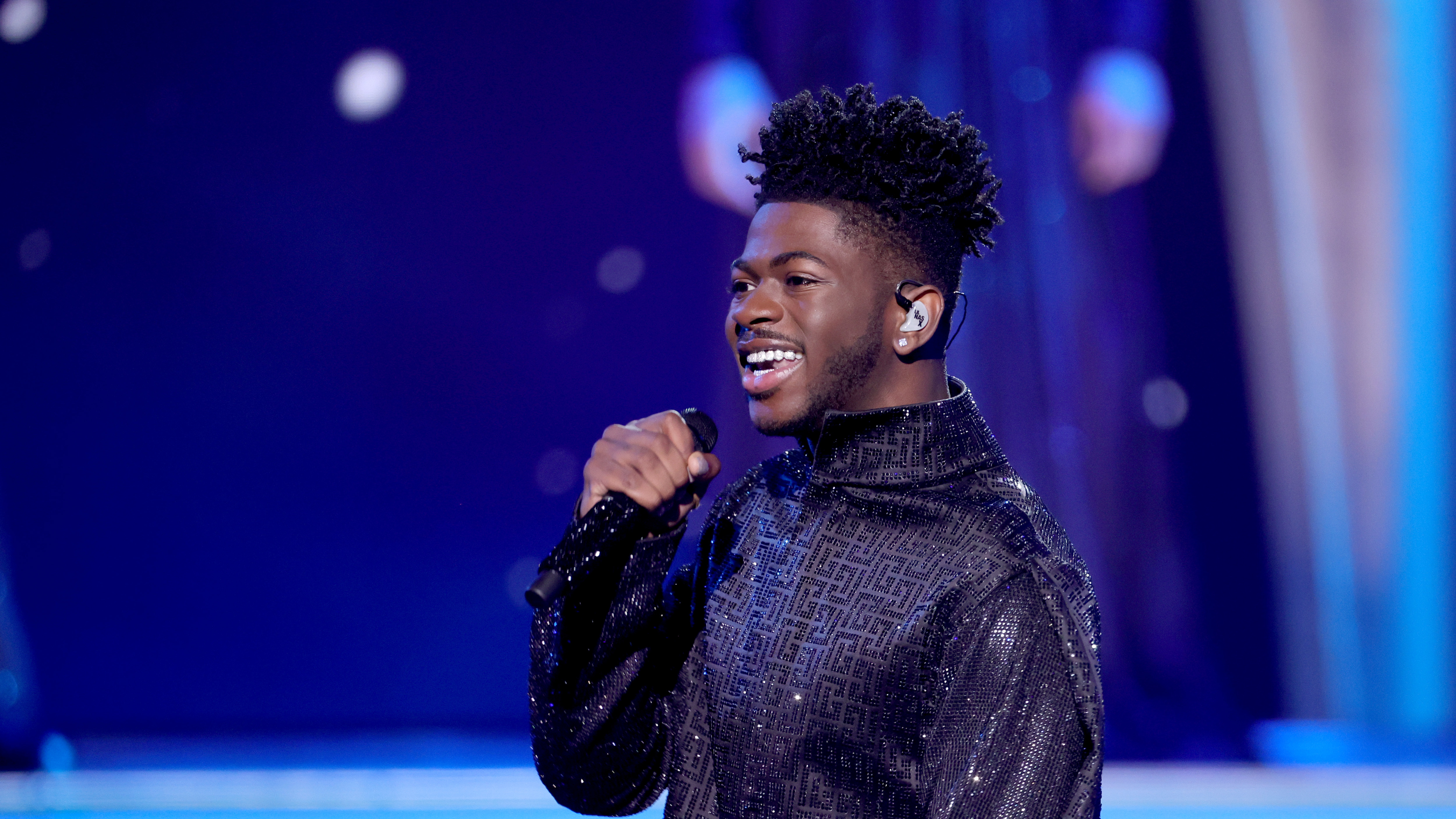 Lil Nas X performs onstage during the Grammys in April.