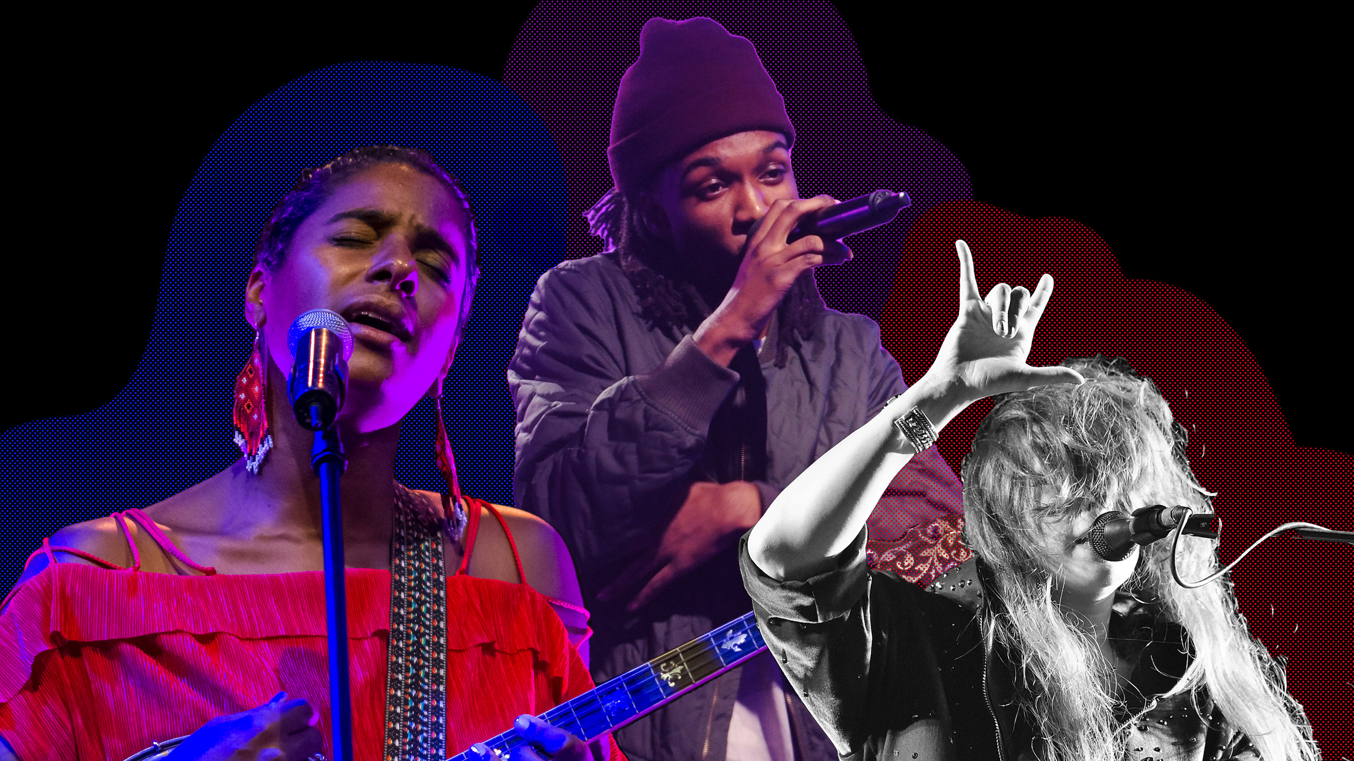 From left, Leyla McCalla, Saba, and Victoria Legrand of Beach House.