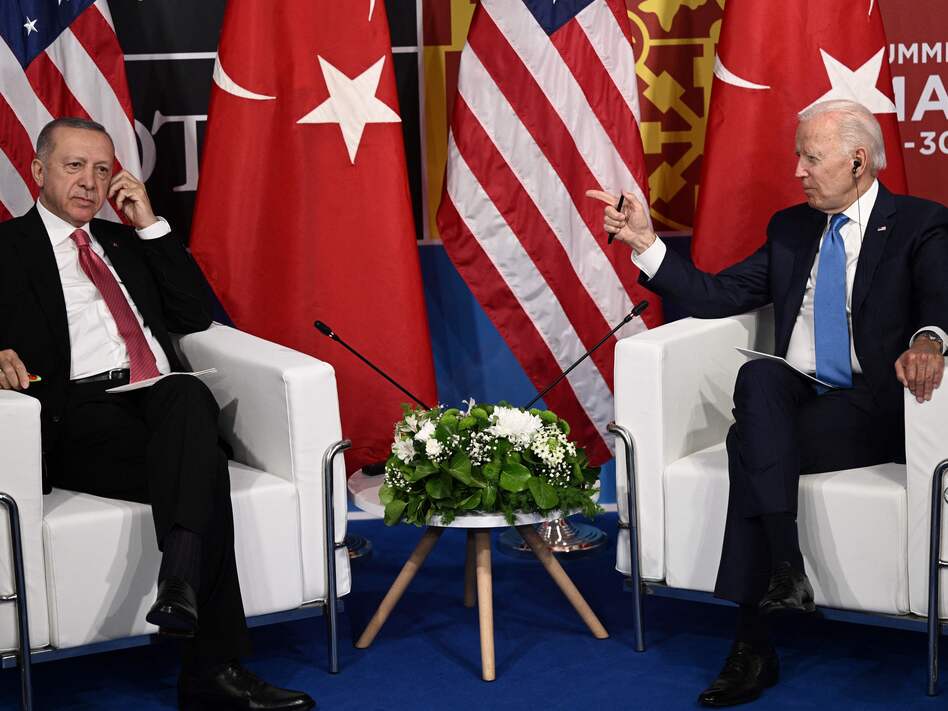 President Biden met with Turkey's President Recep Tayyip Erdogan after Erdogan lifted his objections to Finland and Sweden joining NATO.