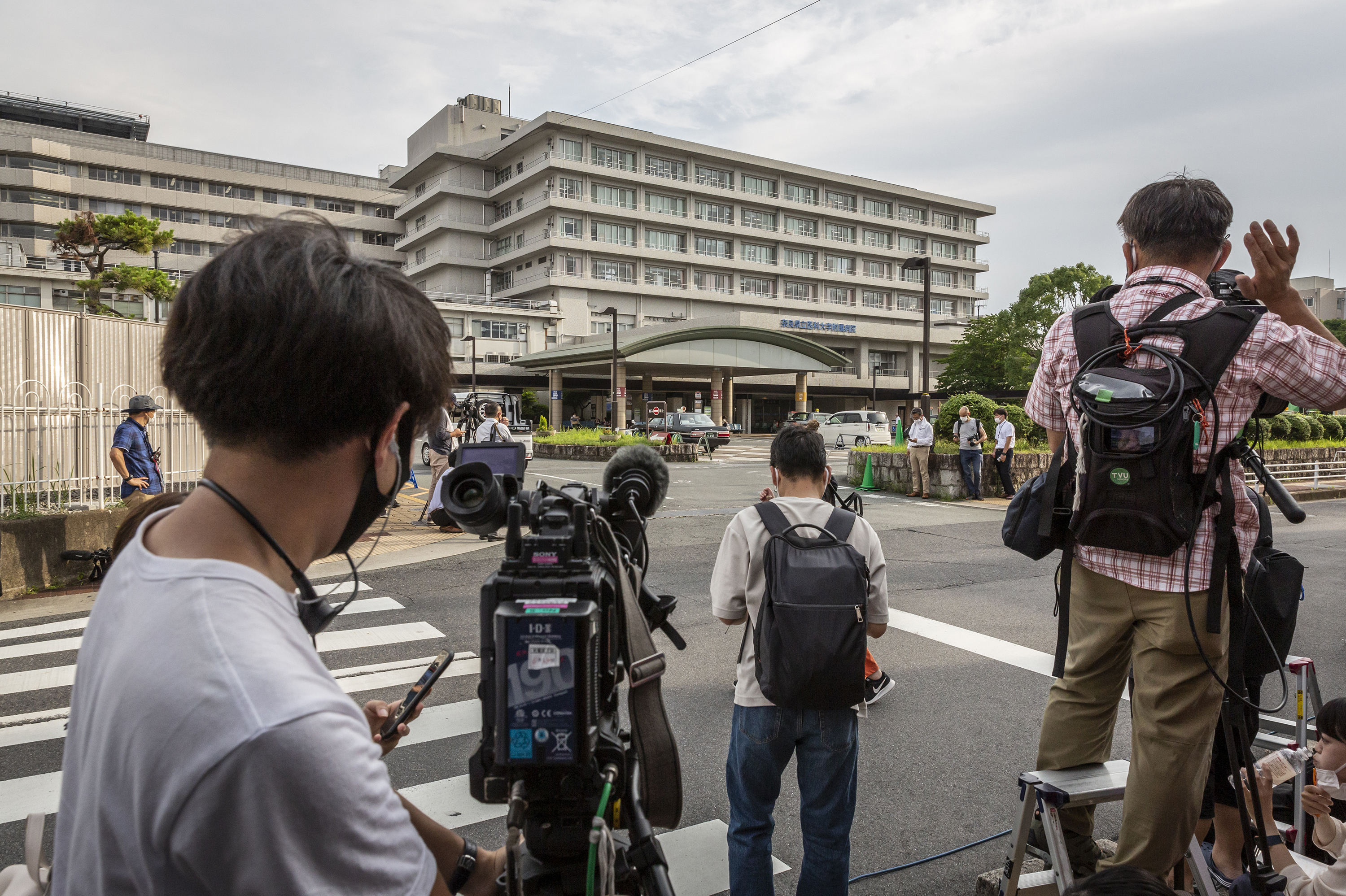 Japan's former Prime Minister Shinzo Abe was killed. Here's what the scene was like 8 Members of the media gather in front of the Nara Medical University Hospital where Shinzo Abe was taken after being shot while speaking at a political event on Friday in Nara, a city in western Japan.
