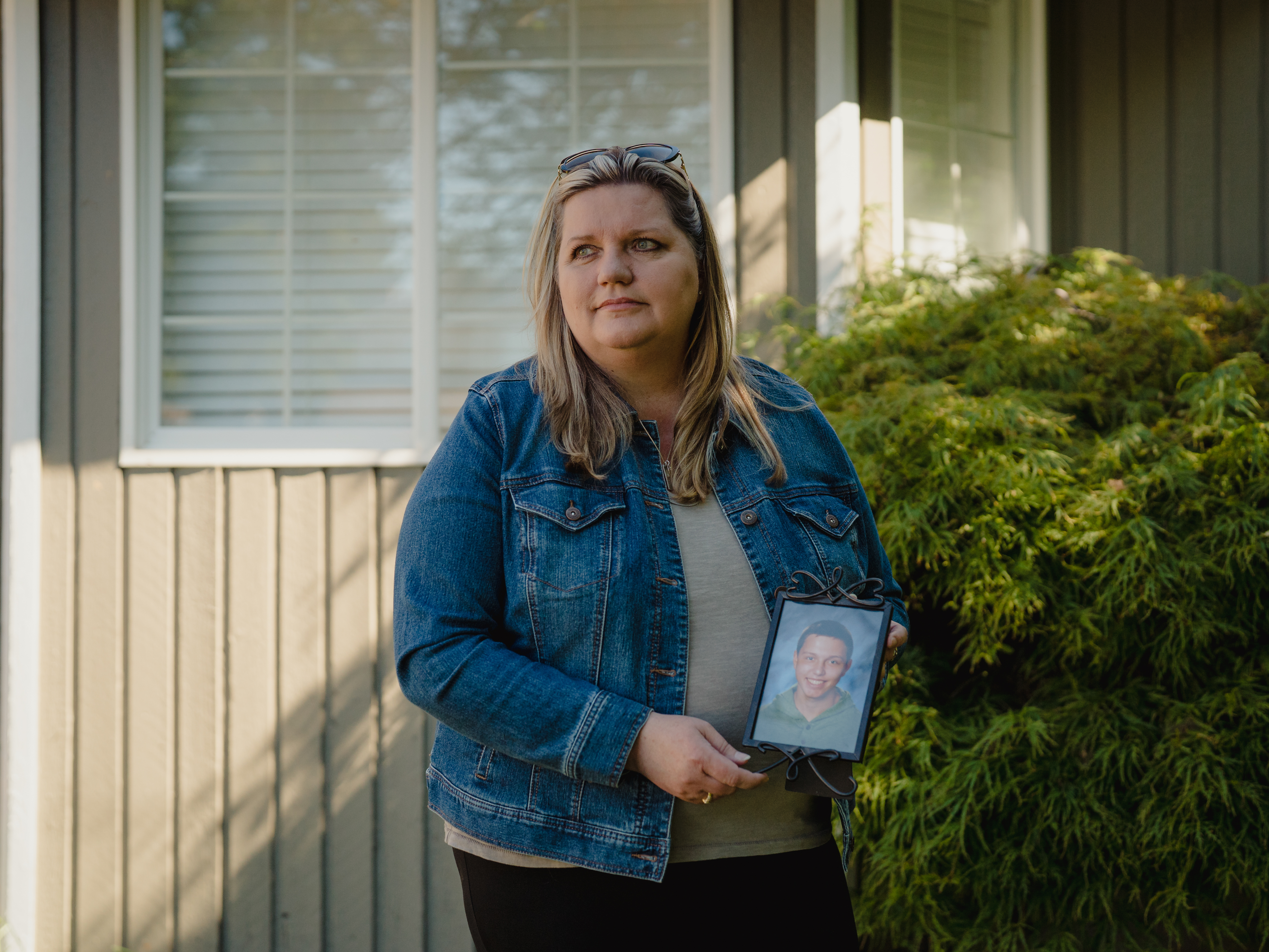 Kristi Alcayaga's teenage son, Michael, was able to try a cancer drug called clofarabine that got an accelerated approval from the Food and Drug Administration. But the medicine didn't help him. (Jovelle Tamayo for NPR)