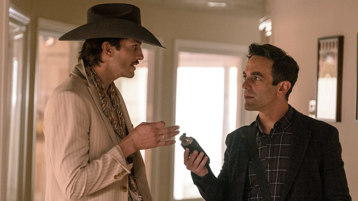 Ashton Kutcher and B.J. Novak in a scene from the film <em>Vengeance</em>. (Focus Features)