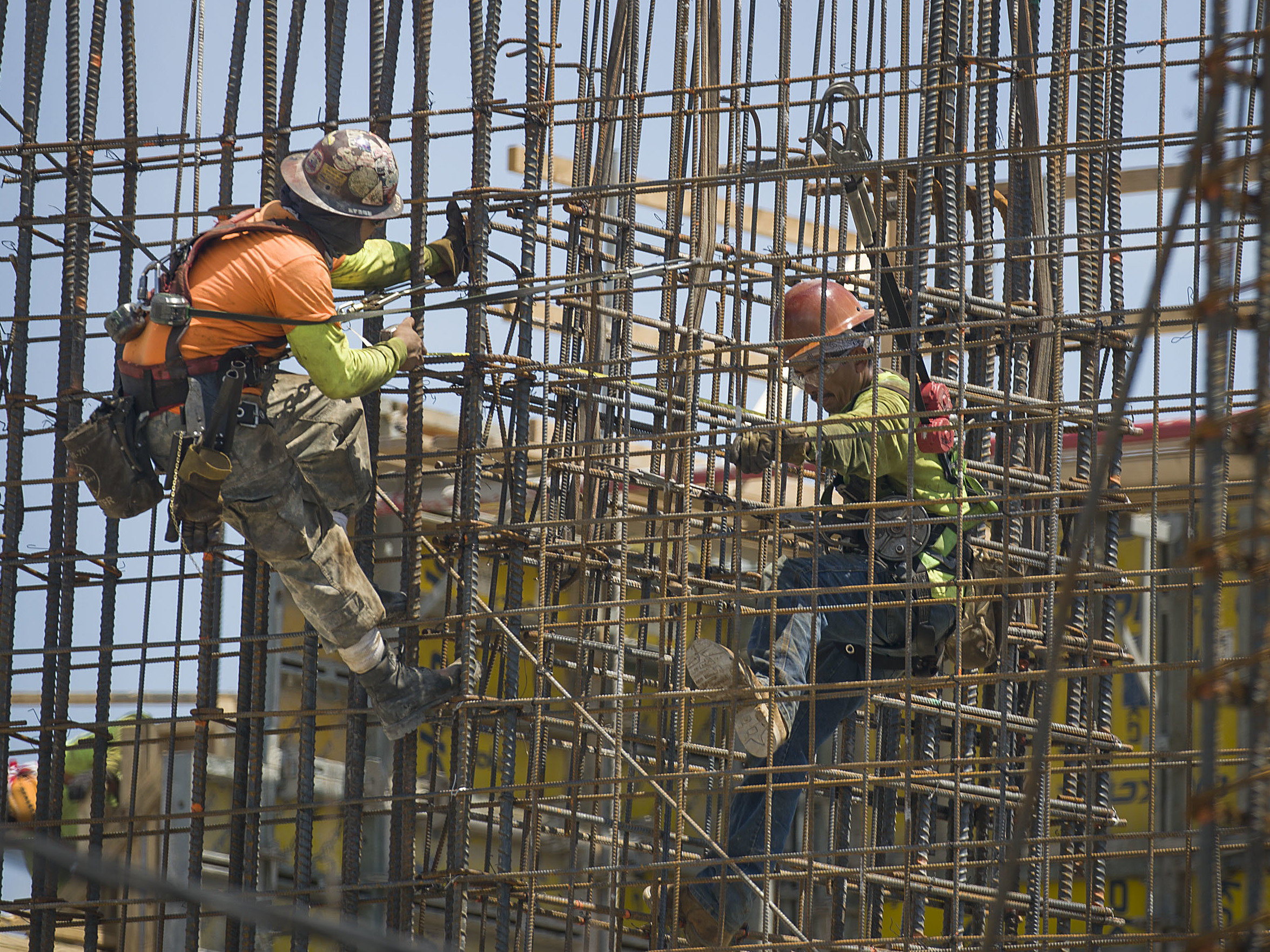 Workers at a construction site. (Getty Images)