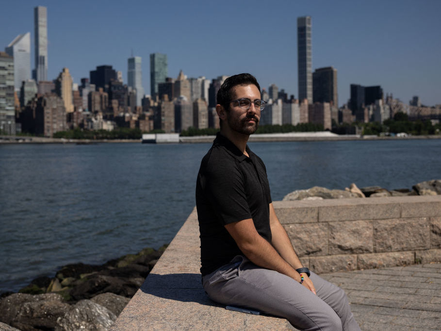 Kyle Planck, who has recovered from a painful case of monkeypox, has joined advocacy groups and pleaded with elected officials to make the antiviral pills TPOXX more available. (AFP via Getty Images)