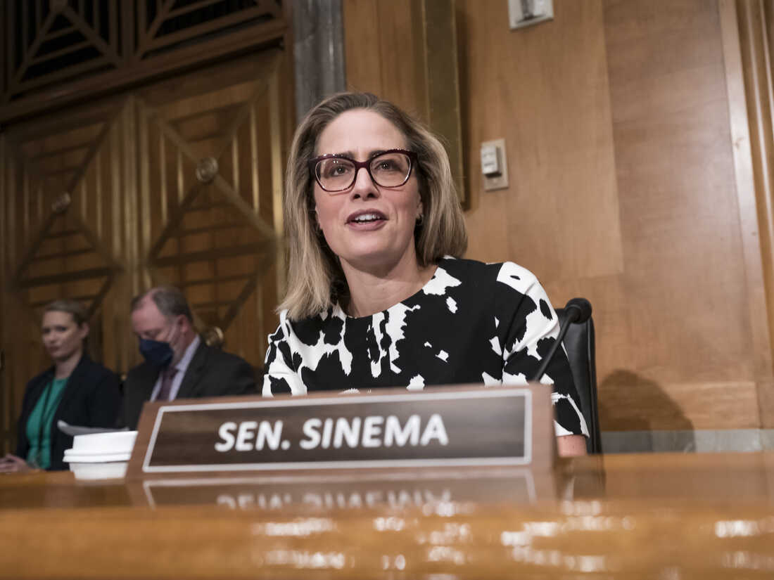 Sinema will move forward with Senate Democrats’ climate, health and tax bill : NPR