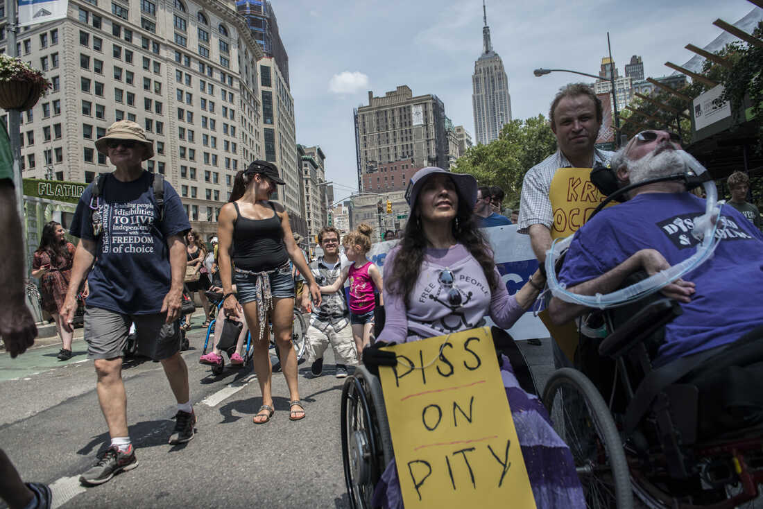 Participants in a Disability Pride Parade