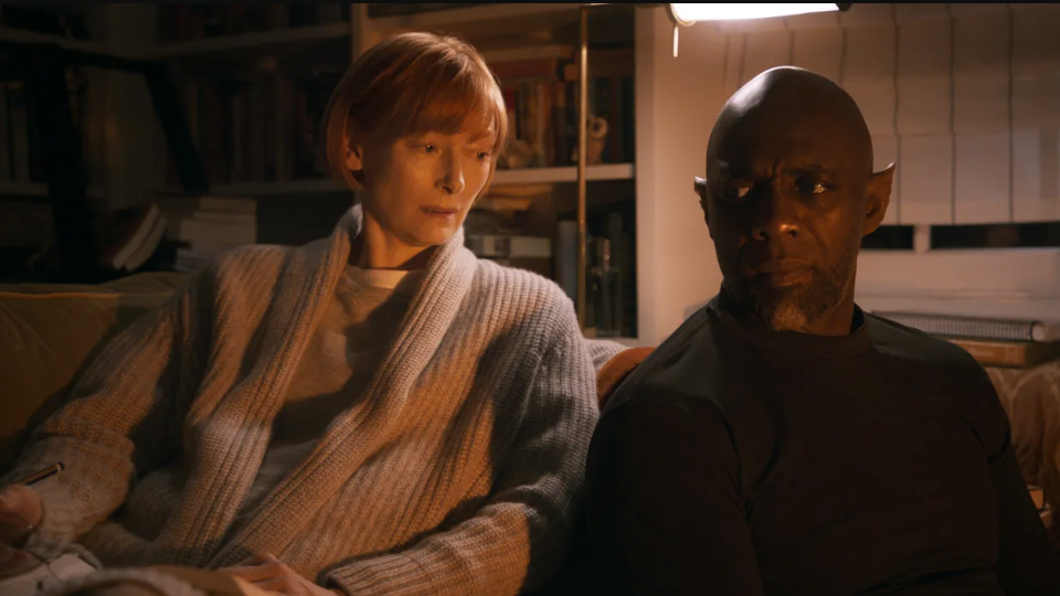 Tilda Swinton plays a literary scholar and Idris Elba is the Djinn she conjures in Three Thousand Years of Longing.