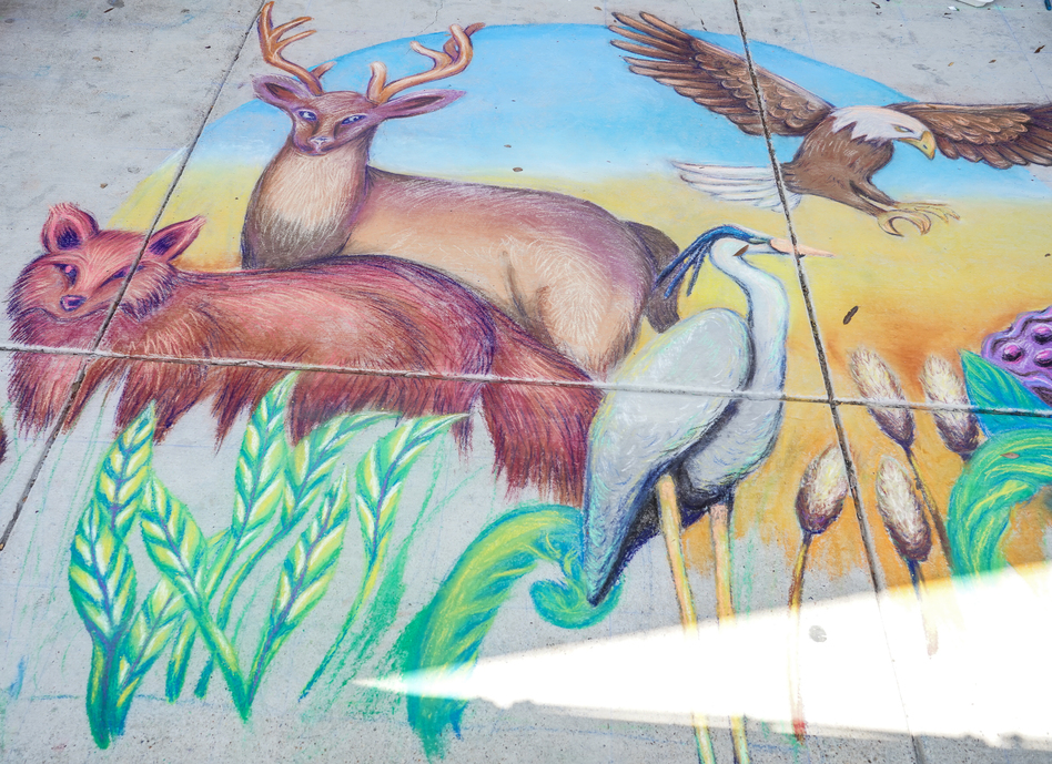 The sidewalk became a canvas in D.C. last weekend.