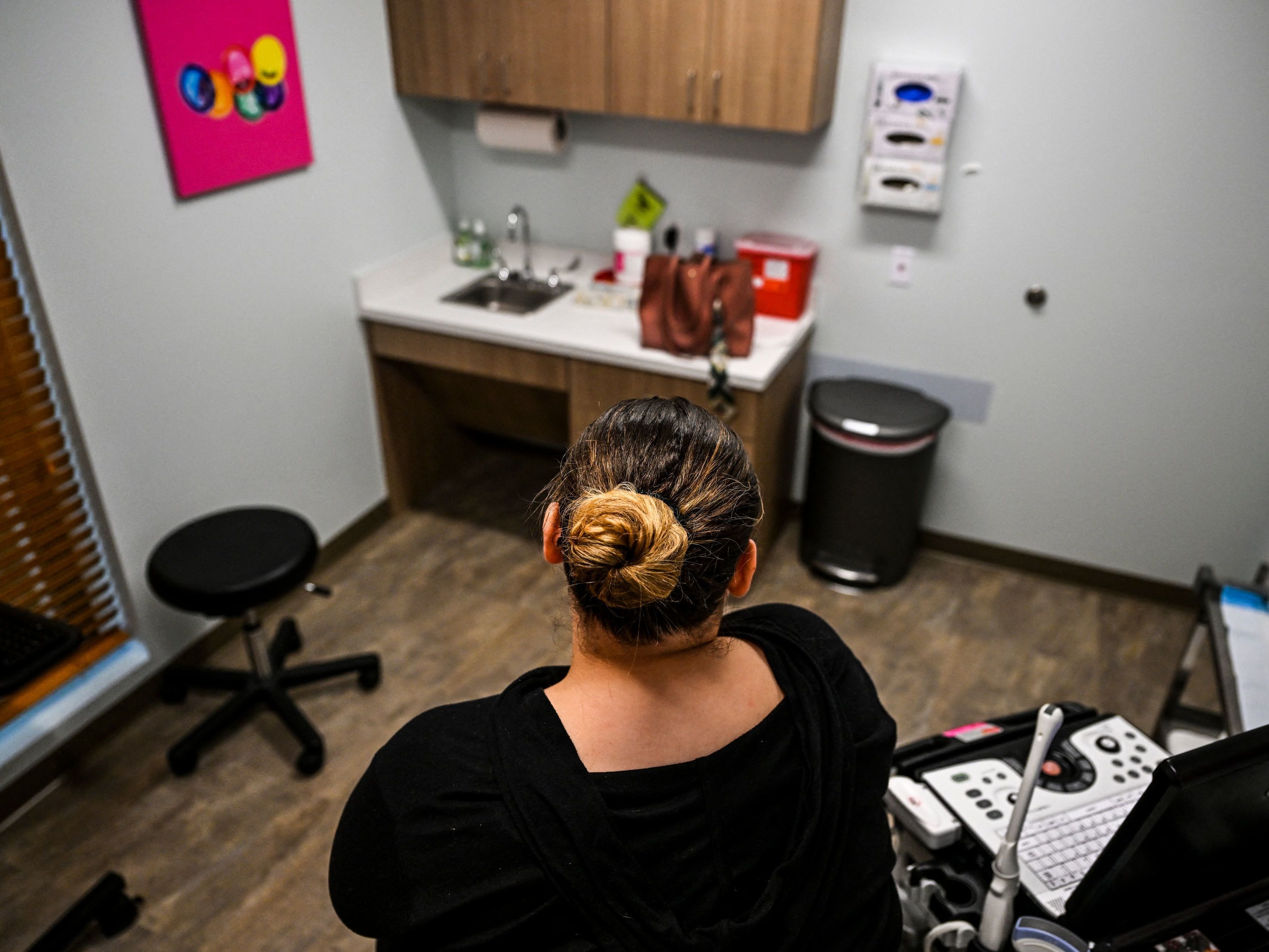 Jasmine, age 23, waits to receive an abortion at a Planned Parenthood clinic in West Palm Beach, Fla., on July 14, 2022. (AFP via Getty Images)