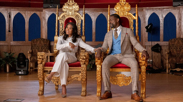 Regina Hall and Sterling K. Brown star as Trinitie and Lee-Curtis Childs in Honk For Jesus. Save Your Soul.